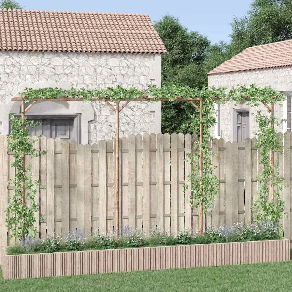 Bambus Pergola 385 x 40 x 205 cm - Stabil und Witterungsbeständig