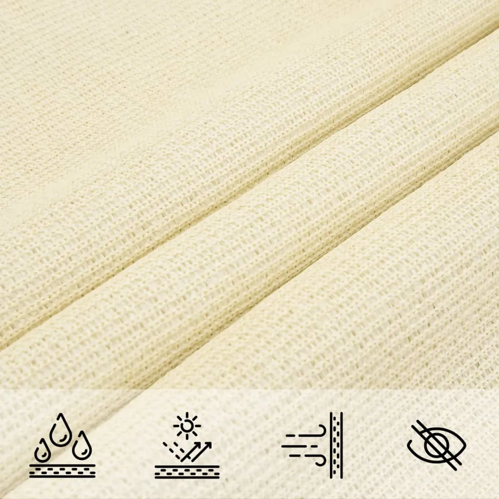 HDPE Sonnensegel 3,5 x 3,5 x 4,9 m in Creme