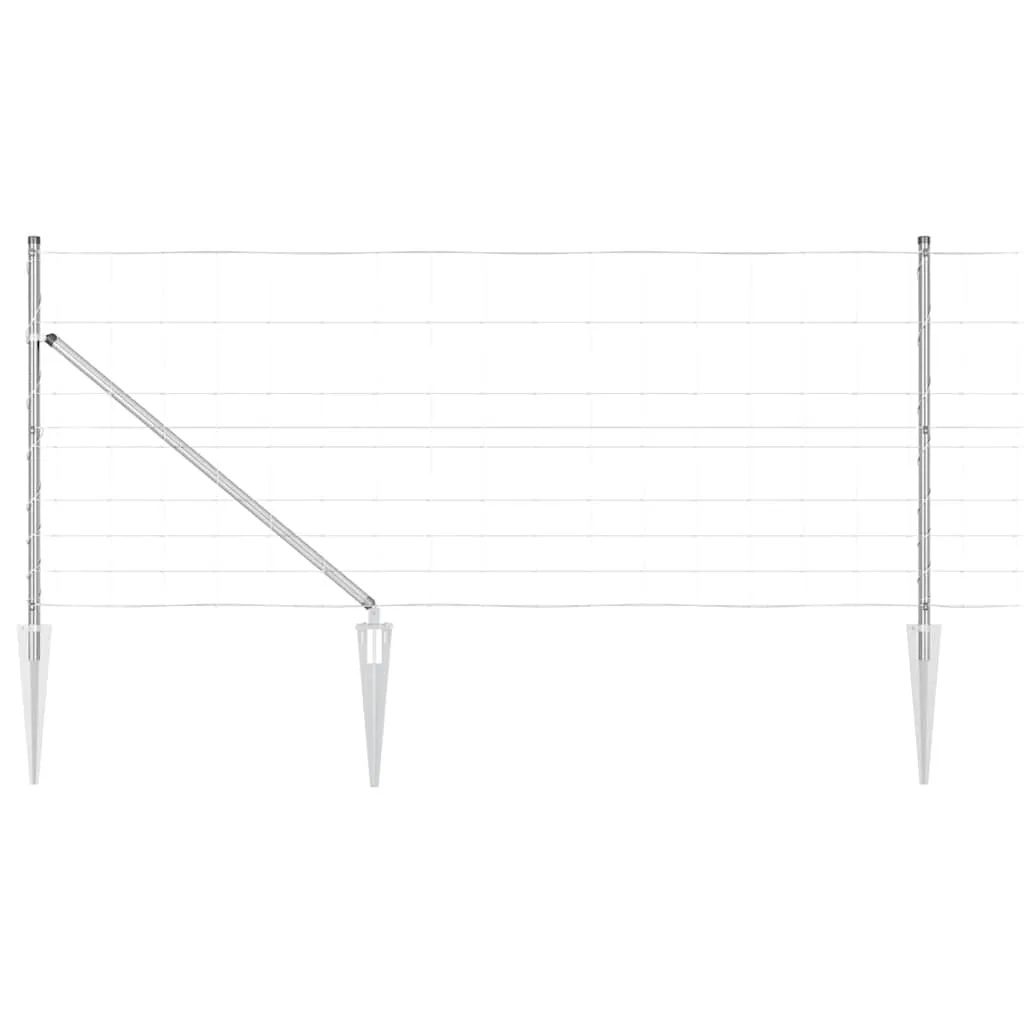Außenzaunpfosten Stahl galvanisiert 2500 x 100 cm modern rechteckig