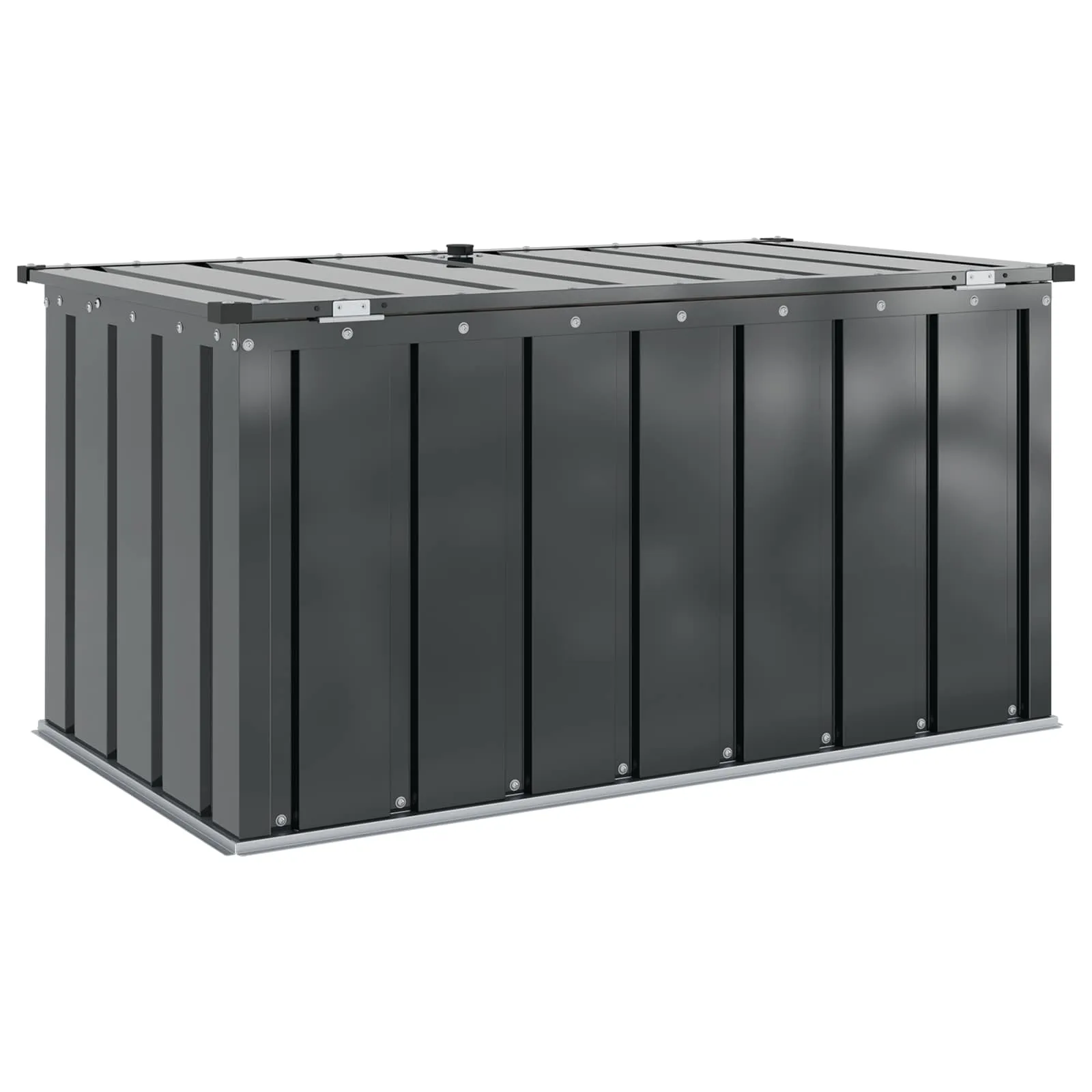 Schwarze Gartenlagerbox aus Stahl 101 x 56,5 x 50 cm