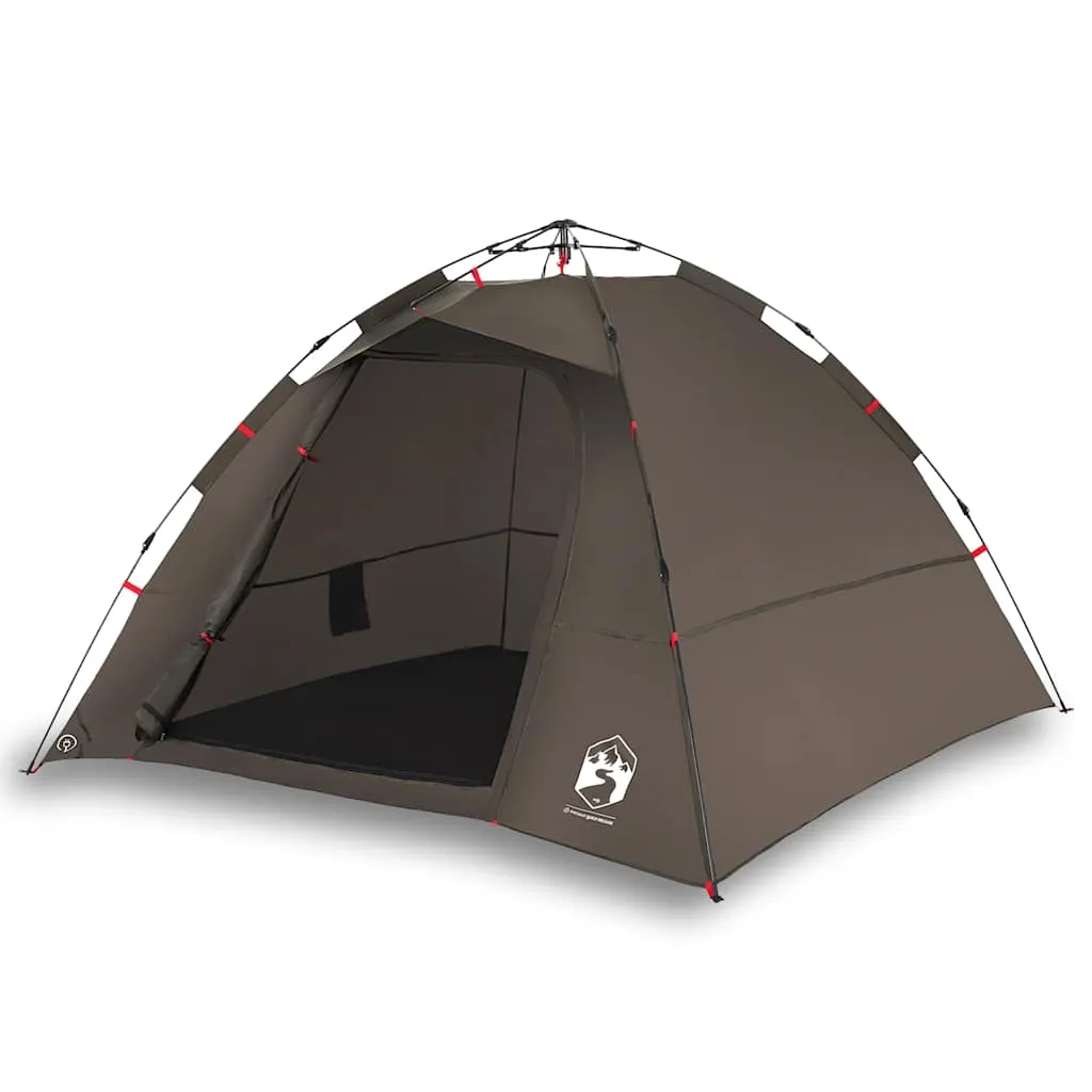 Angelzelt Campingzelt 262x254x172 cm Braun wasserdicht winddicht