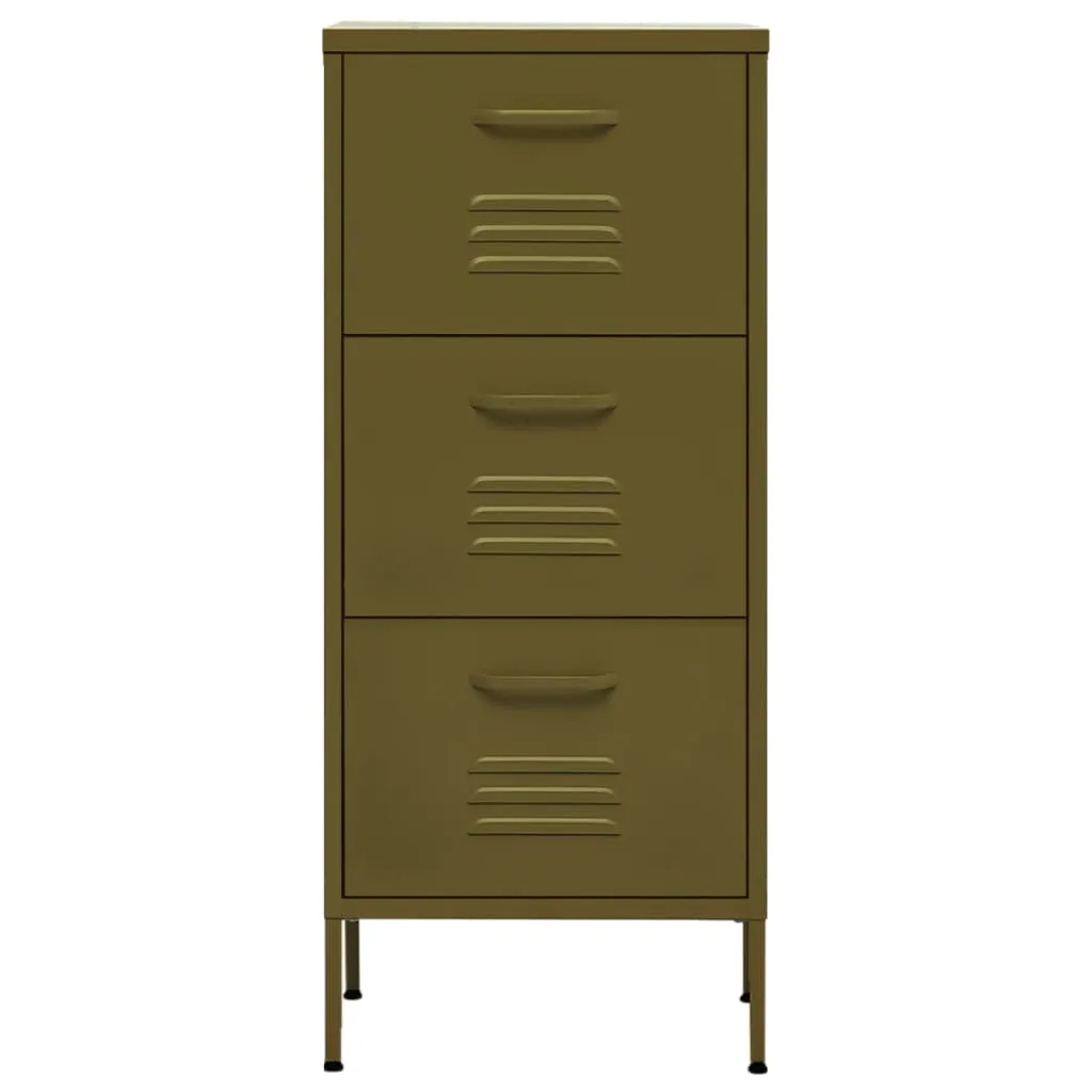 Lagerschrank Olivgrün 42,5 x 35 x 101,5 cm aus Stahl