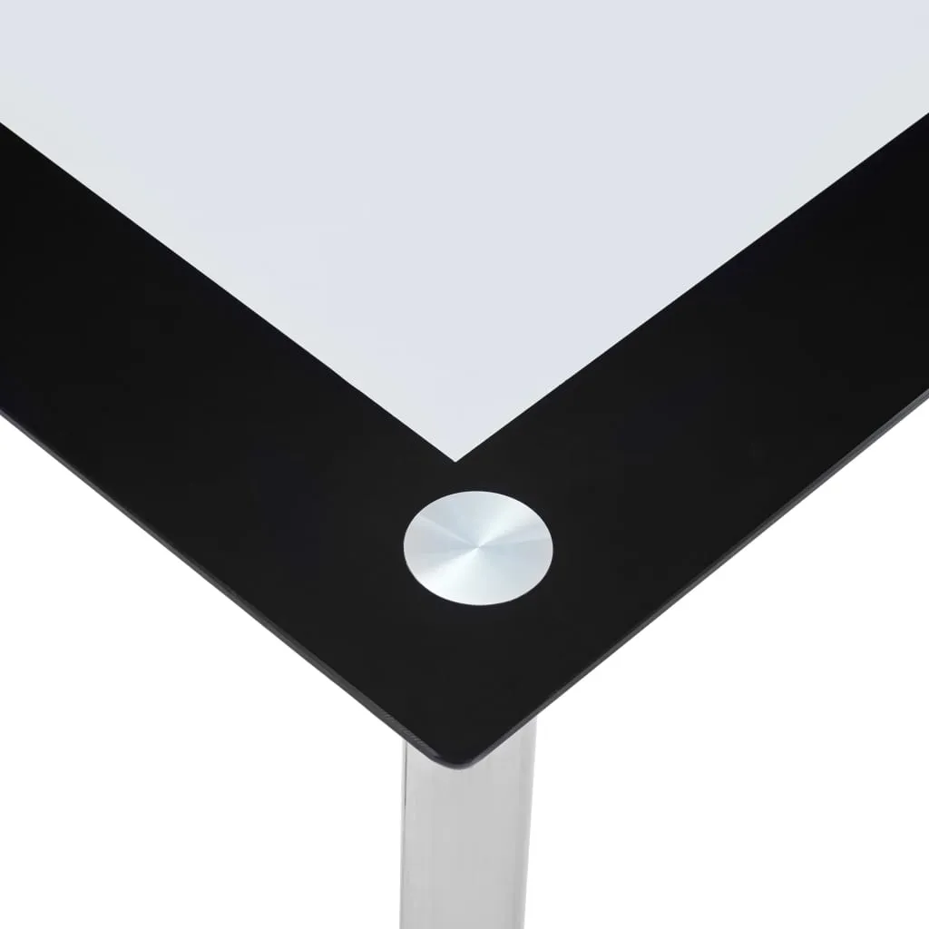 Moderner Esstisch 120x60x75 cm in Schwarz und Transparent