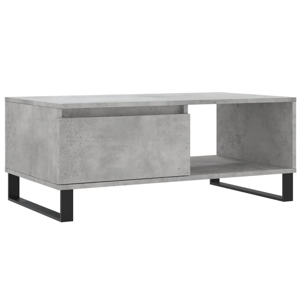 Stilvoller Couchtisch 90 x 50 x 36,5 cm in Betongrau