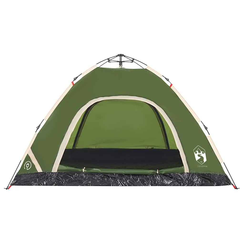 Campingzelt Grün 260 x 200 x 160 cm wasserdicht mit E-Anschluss