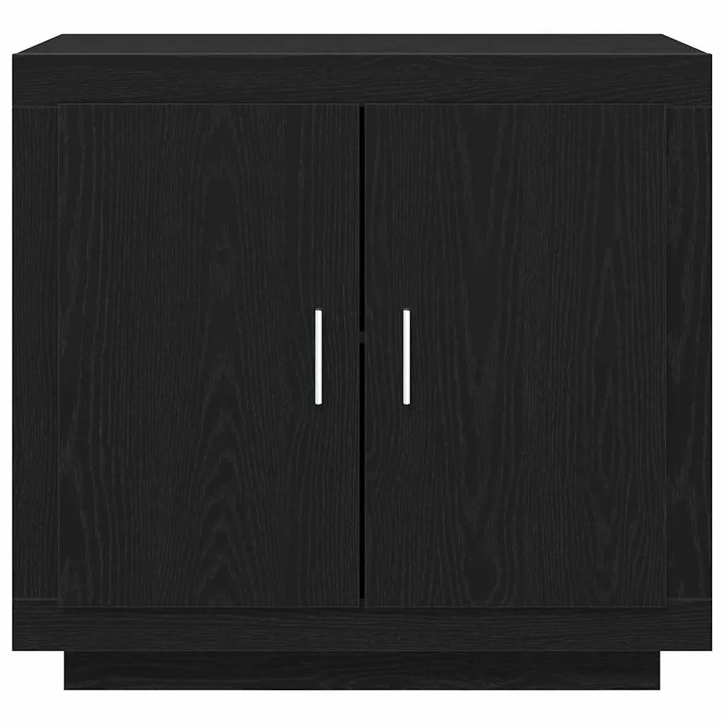 Sideboard Schwarz Eichen-Optik 80 x 40 x 75 cm Holzwerkstoff