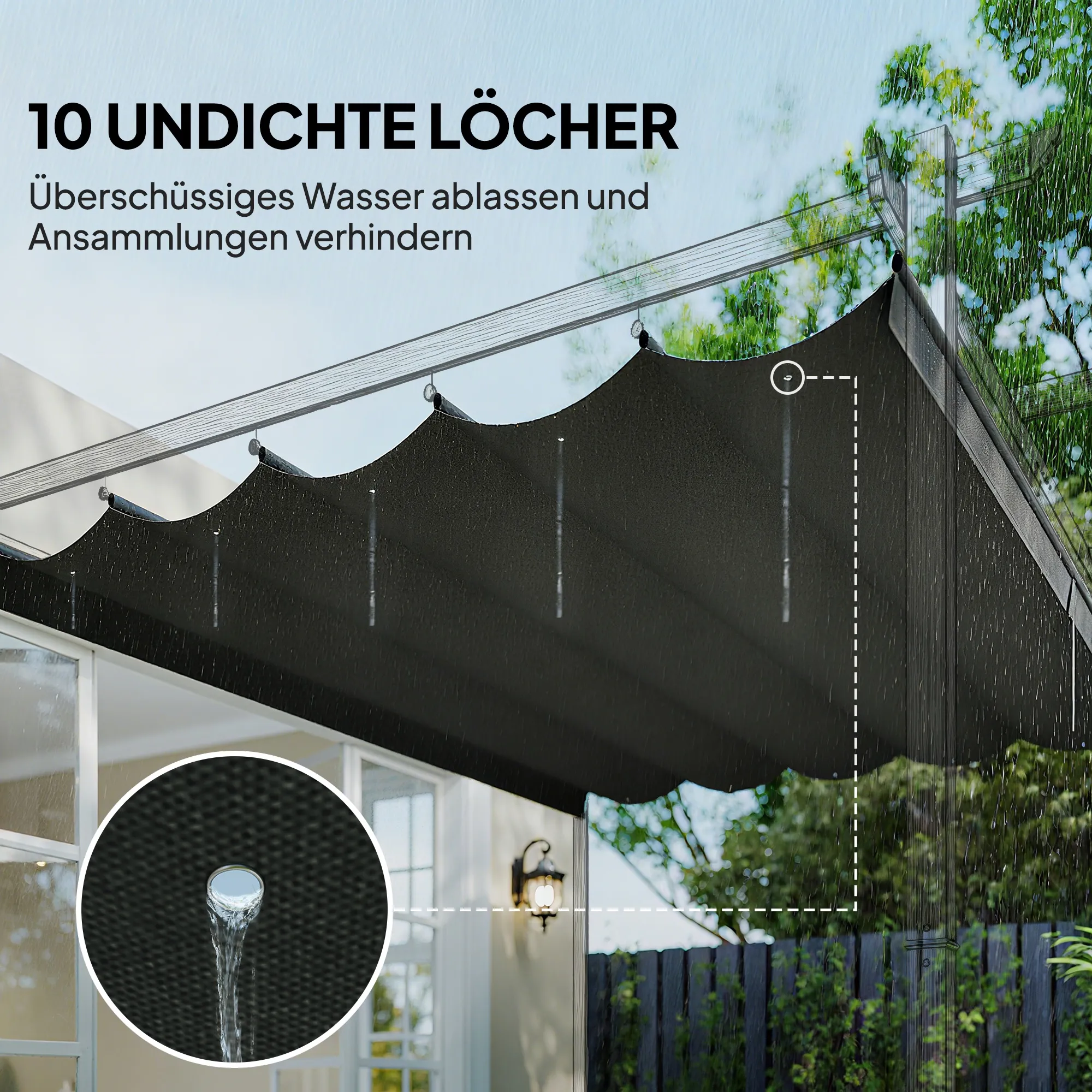 Ersatzdach Dunkelgrau 250L x 255B cm für 3 x 3 m Pavillons