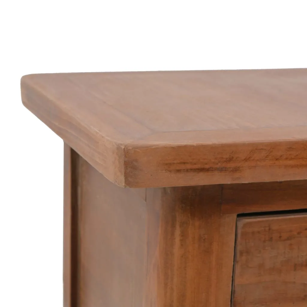 Klassischer Nachttisch aus massivem Holz Braun 40x29x68 cm