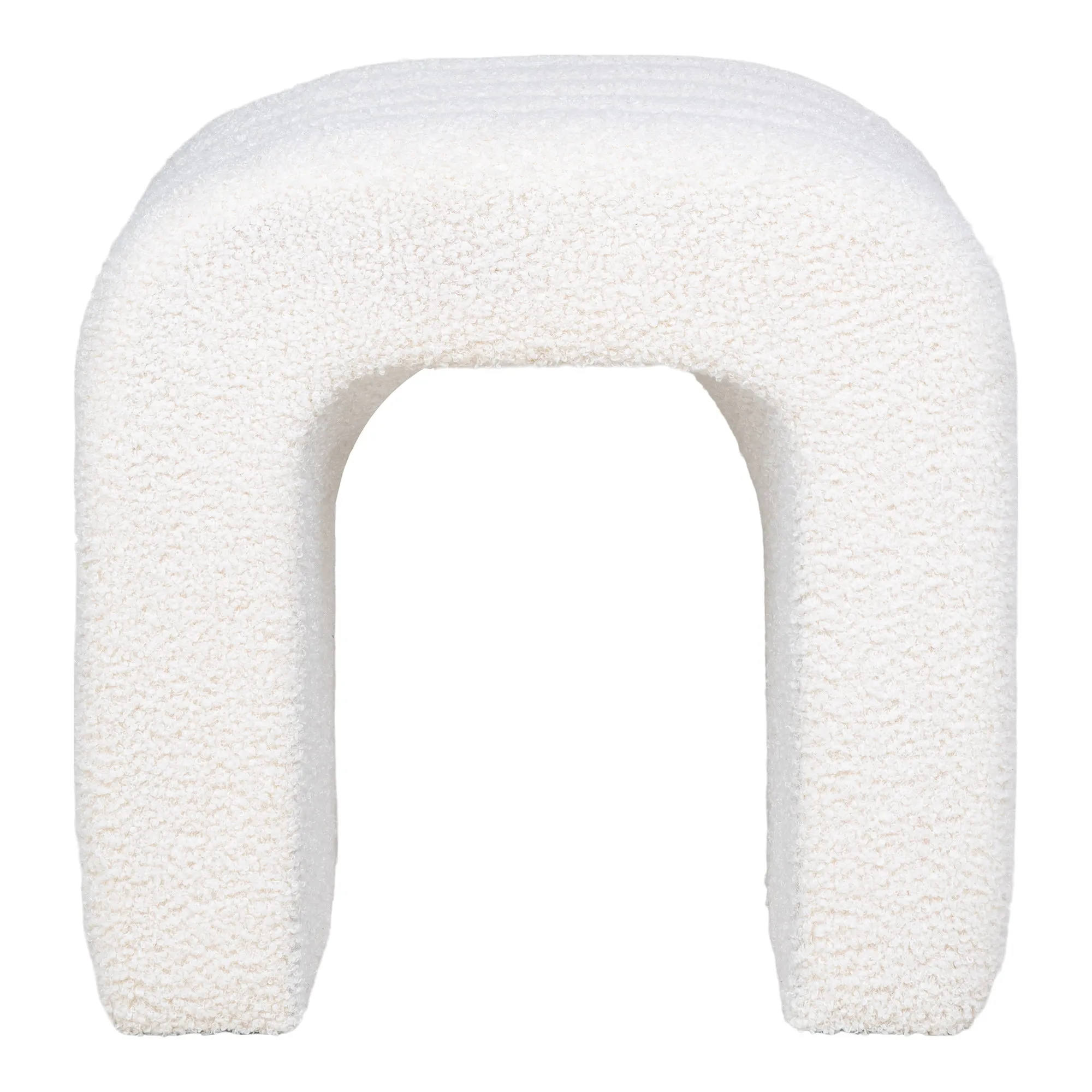 tinkaro Colma Pouf Teddy-Hocker 42 x 41 x 36 cm Weiß