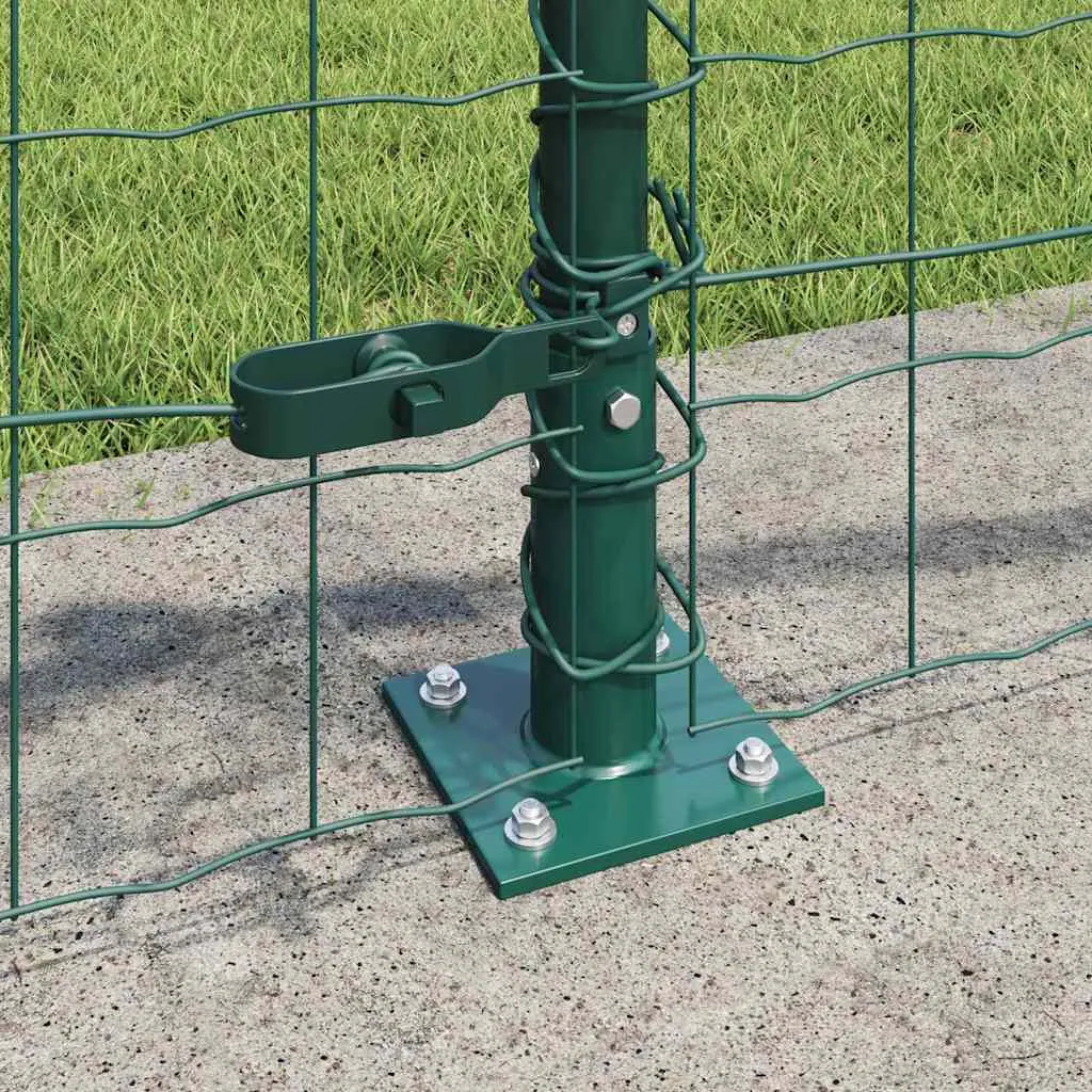 Outdoor-Zaunpaneel-Set 2500 x 3,2 x 60 cm Grün aus Stahl und PVC