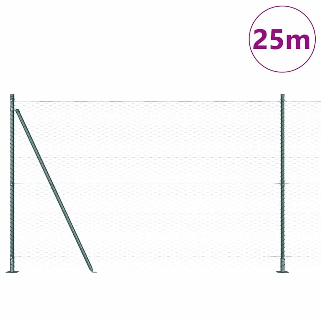 Outdoor-Geländerpfosten Set 2500 x 3,2 x 140 cm Grün