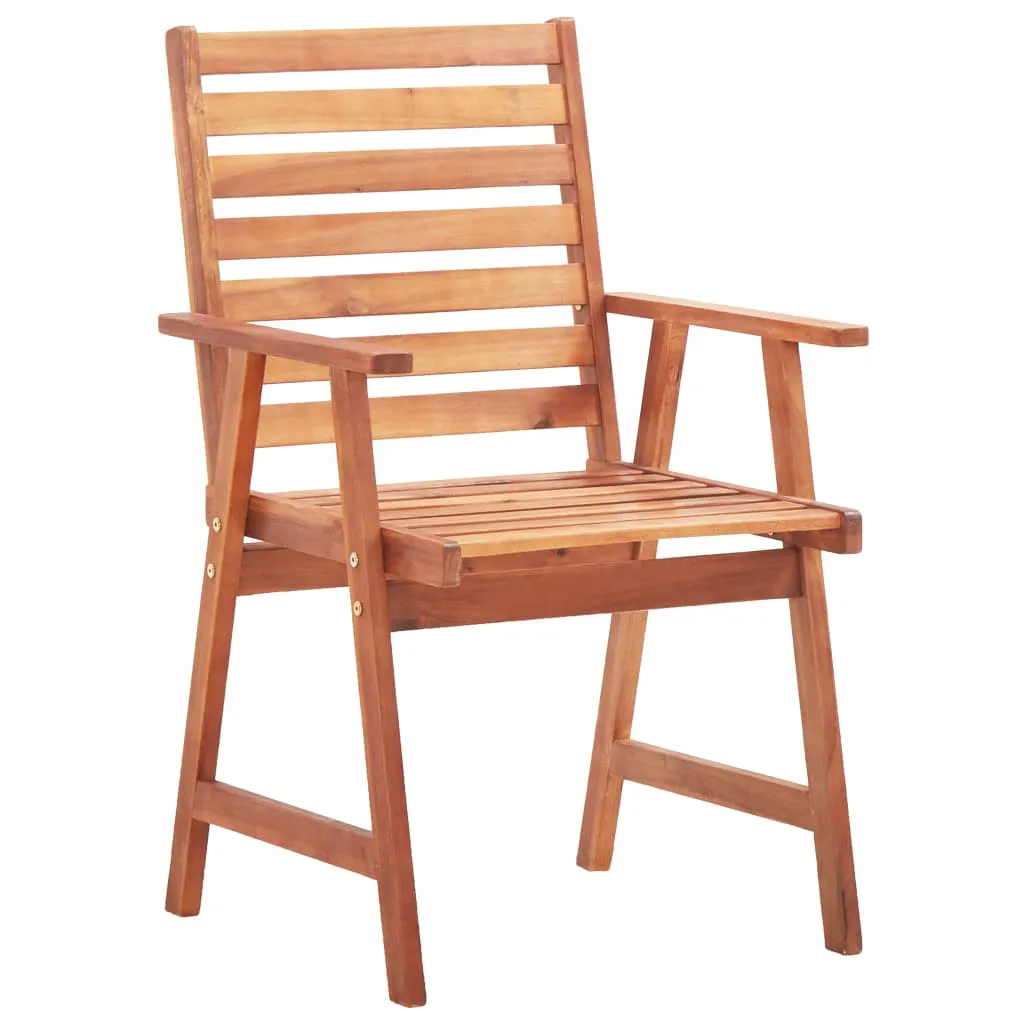 Essstühle aus Echtholz mit Lattendesign 56x62x92 cm Braun