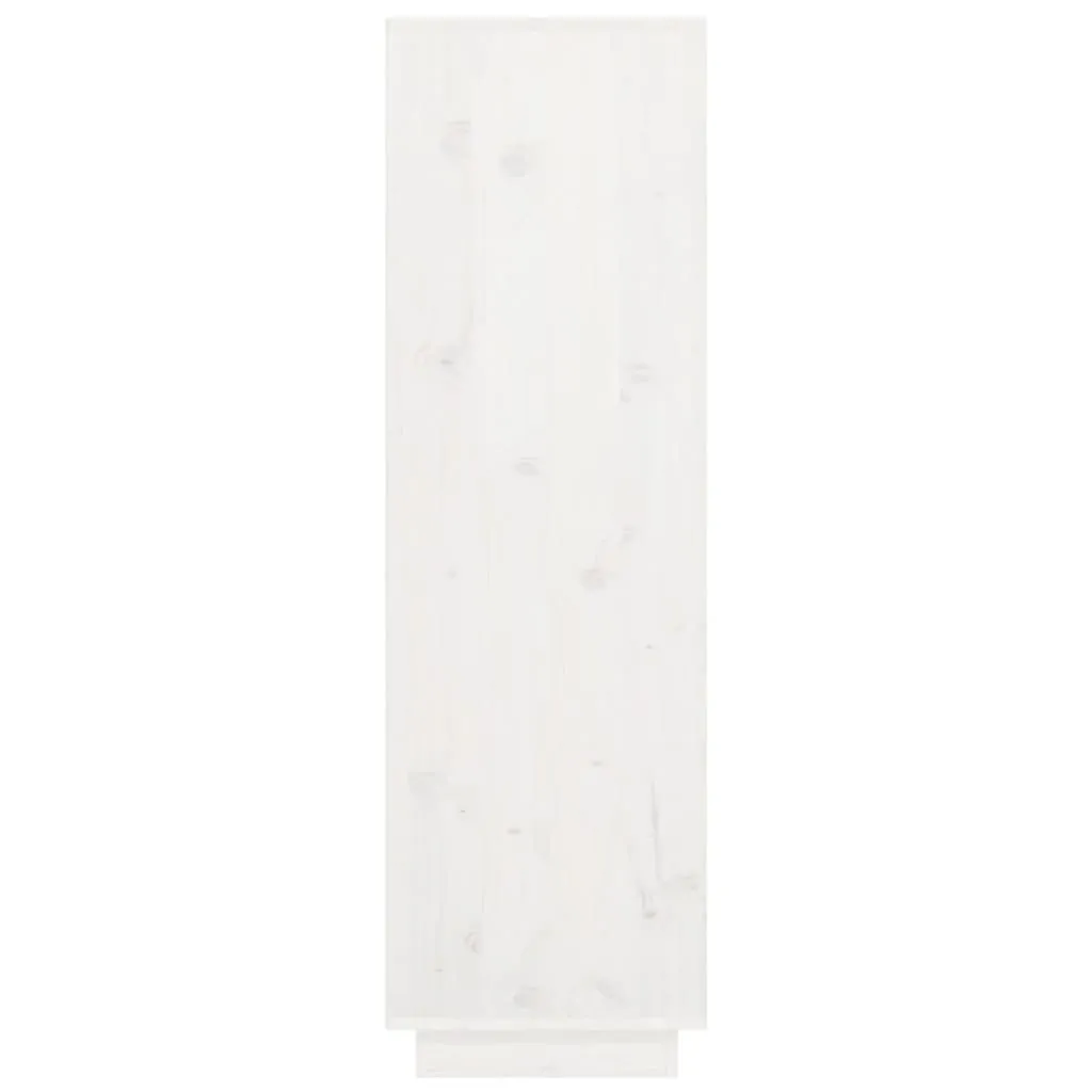 Highboard Weiß 38x35x117 cm Massivholz Kiefer