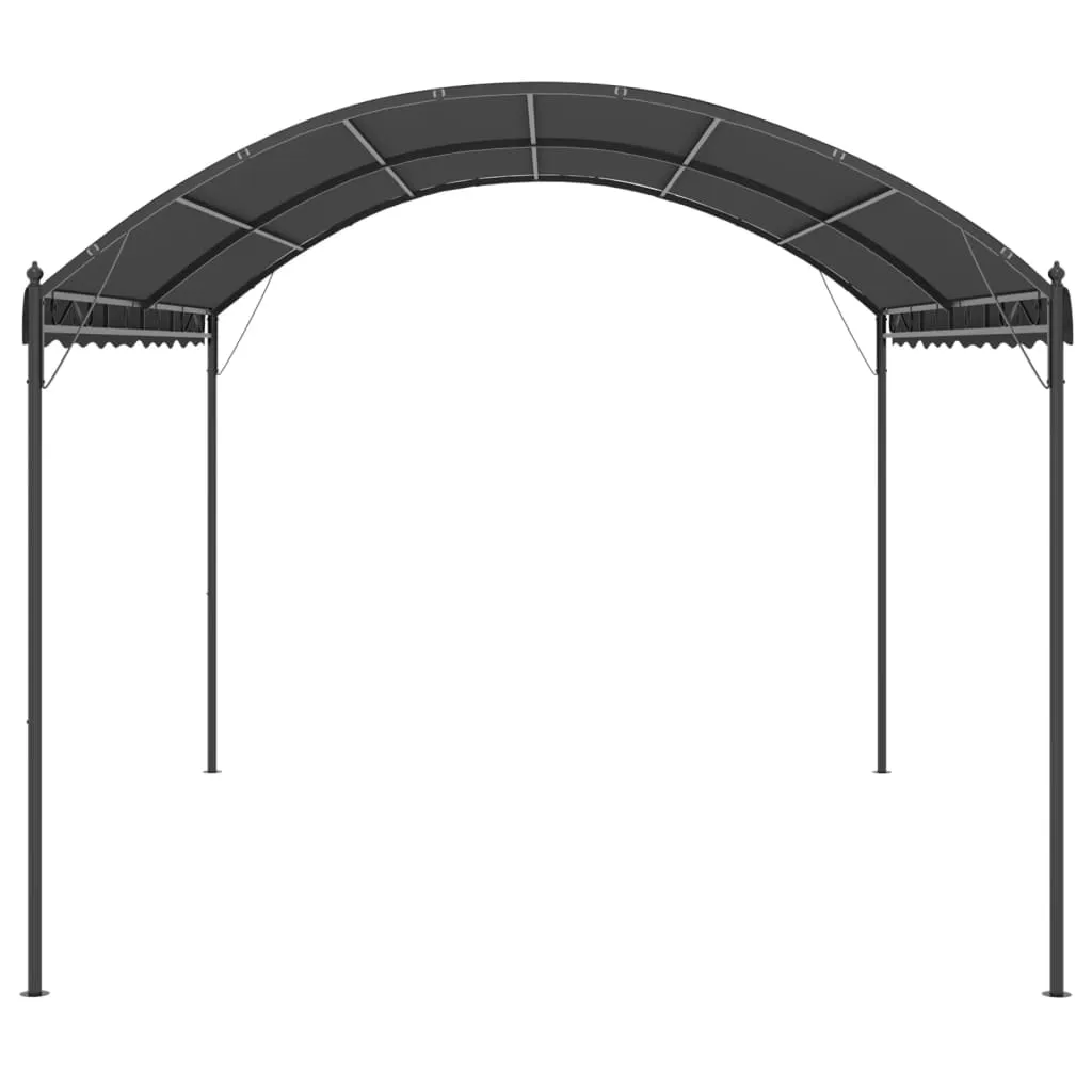 Pavillon Anthrazit 3 × 4 × 2,6 m mit UV-Schutz und Regenabwehr