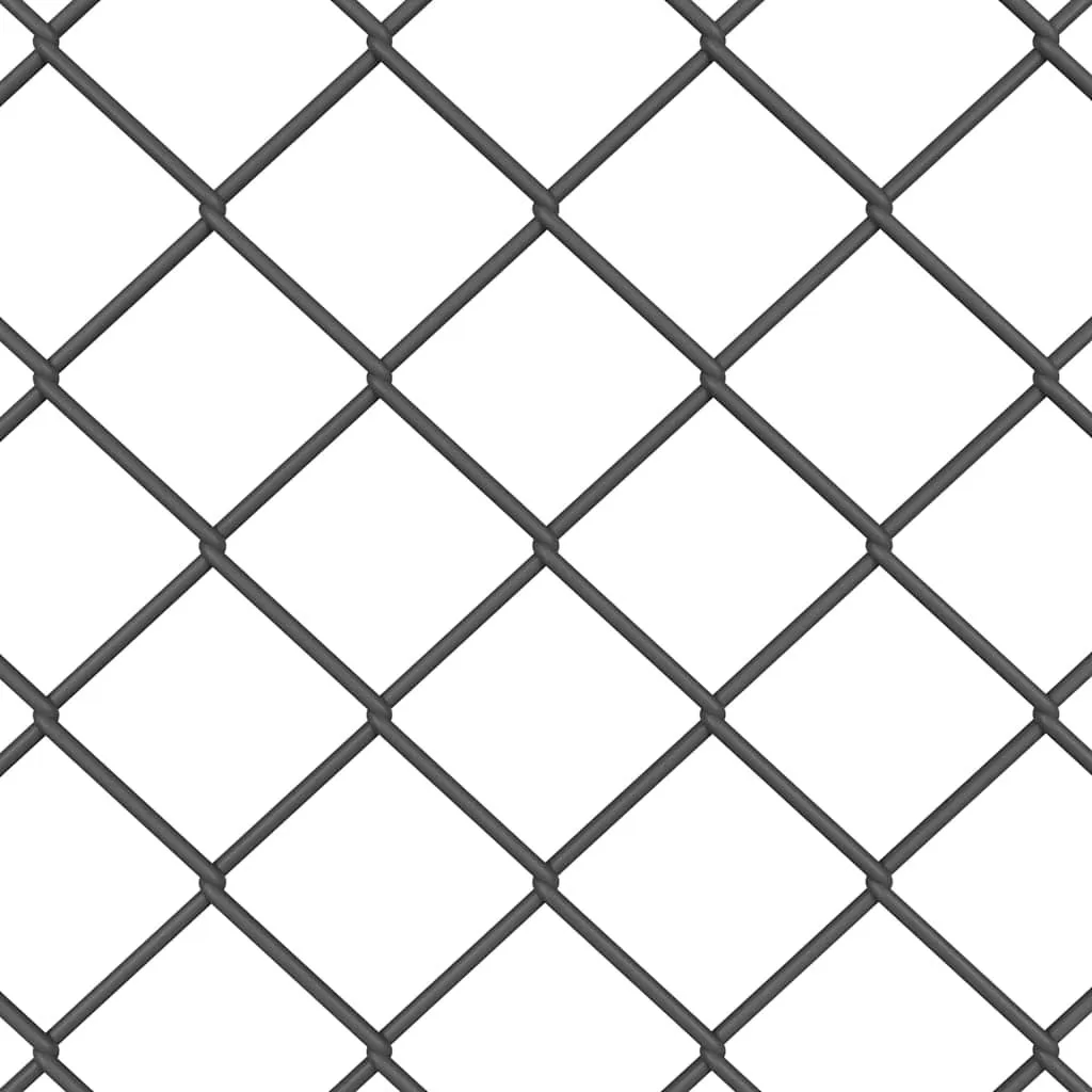 Zaunpfosten-Set Stahl PVC 1000x3,2x60 cm Grau