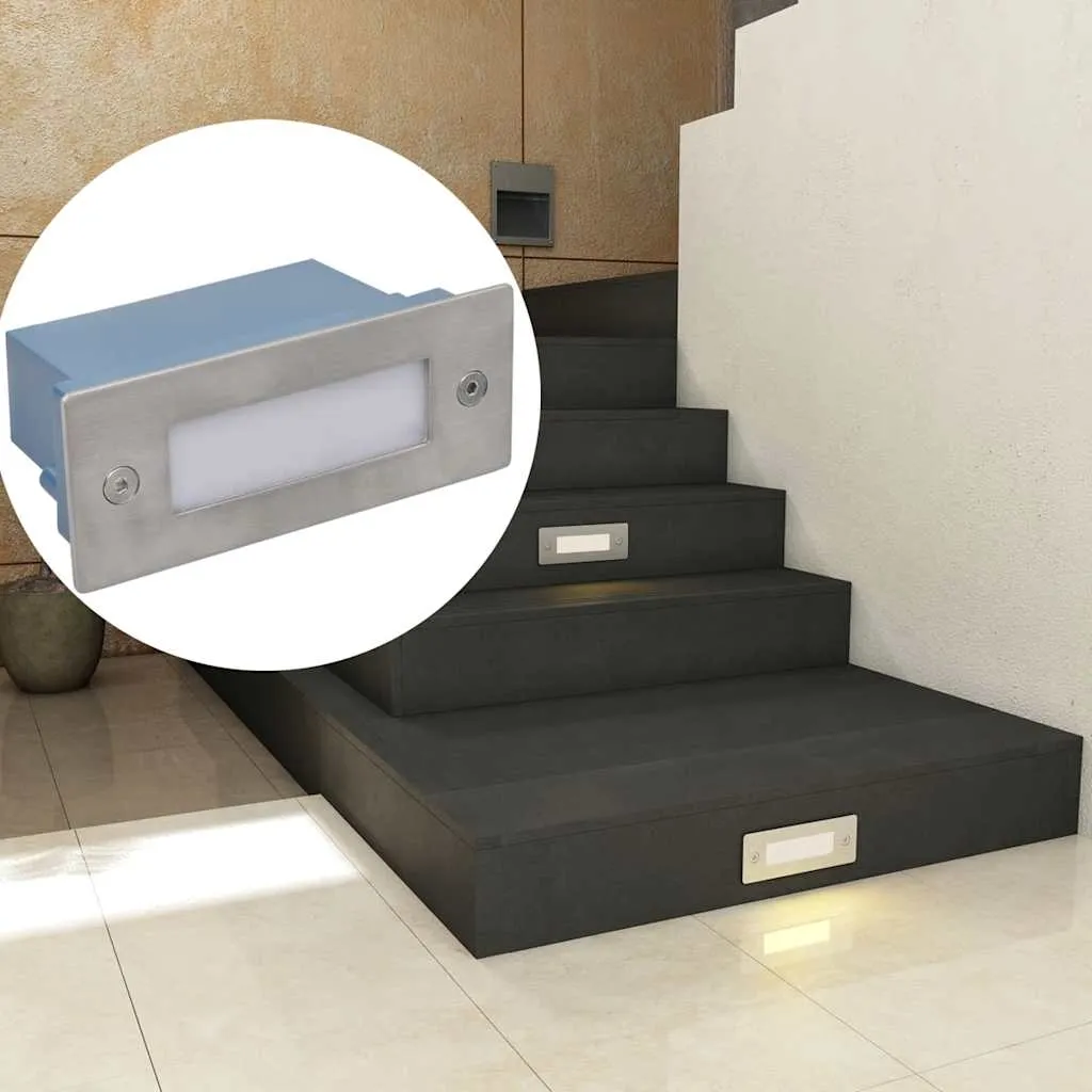 LED-Treppenleuchten 44x111x56 mm Edelstahl Aluminium Warmweiß