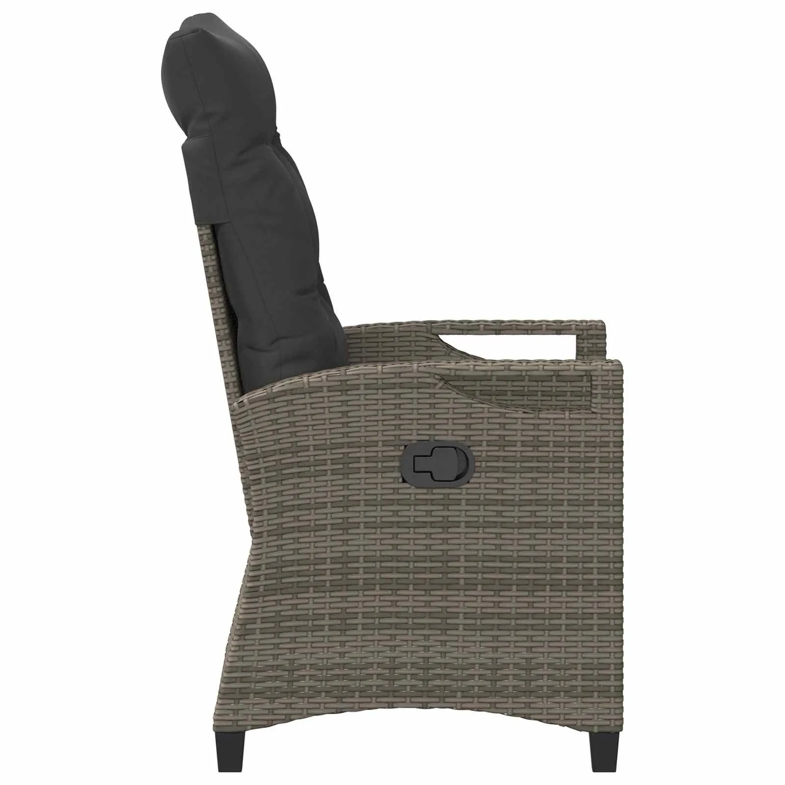 Verstellbarer Gartenstuhl mit Klapptisch 56x60x112 cm Grau