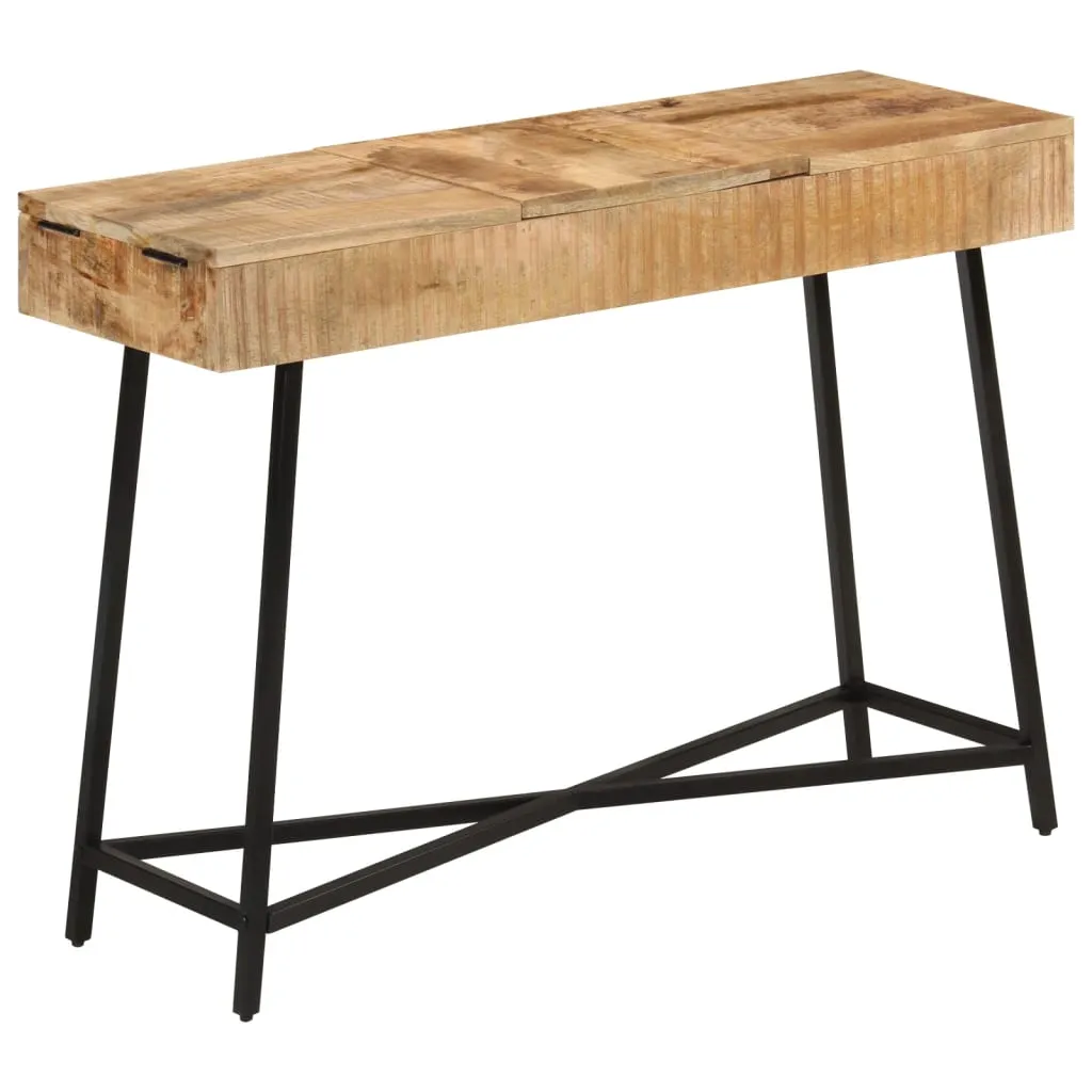 Schminktisch 105x35x75 cm Raues Massivholz Mango und Eisen