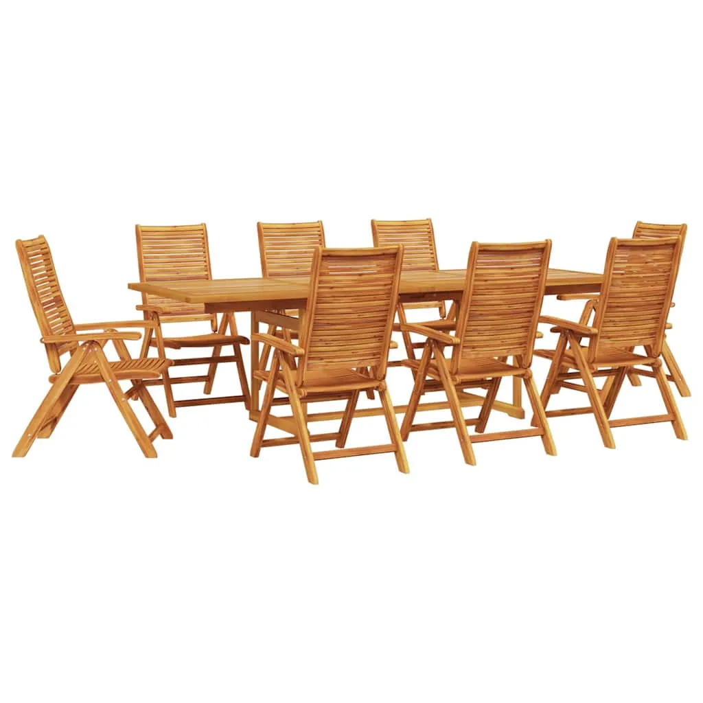 Rustikales Garten-Ess-Set Echtholz 240x100x75 cm Braun