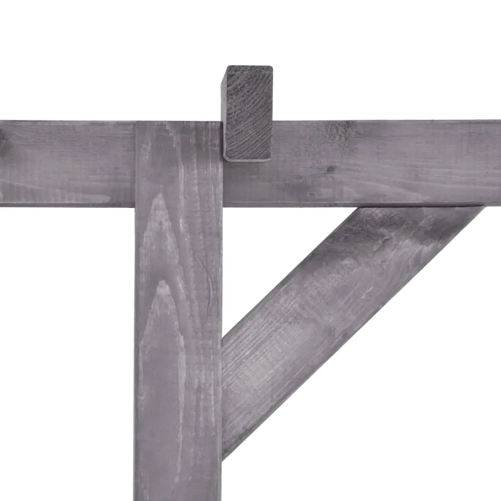 Stilvolle Pergola aus imprägniertem Massivholz 200x40x205 cm Grau