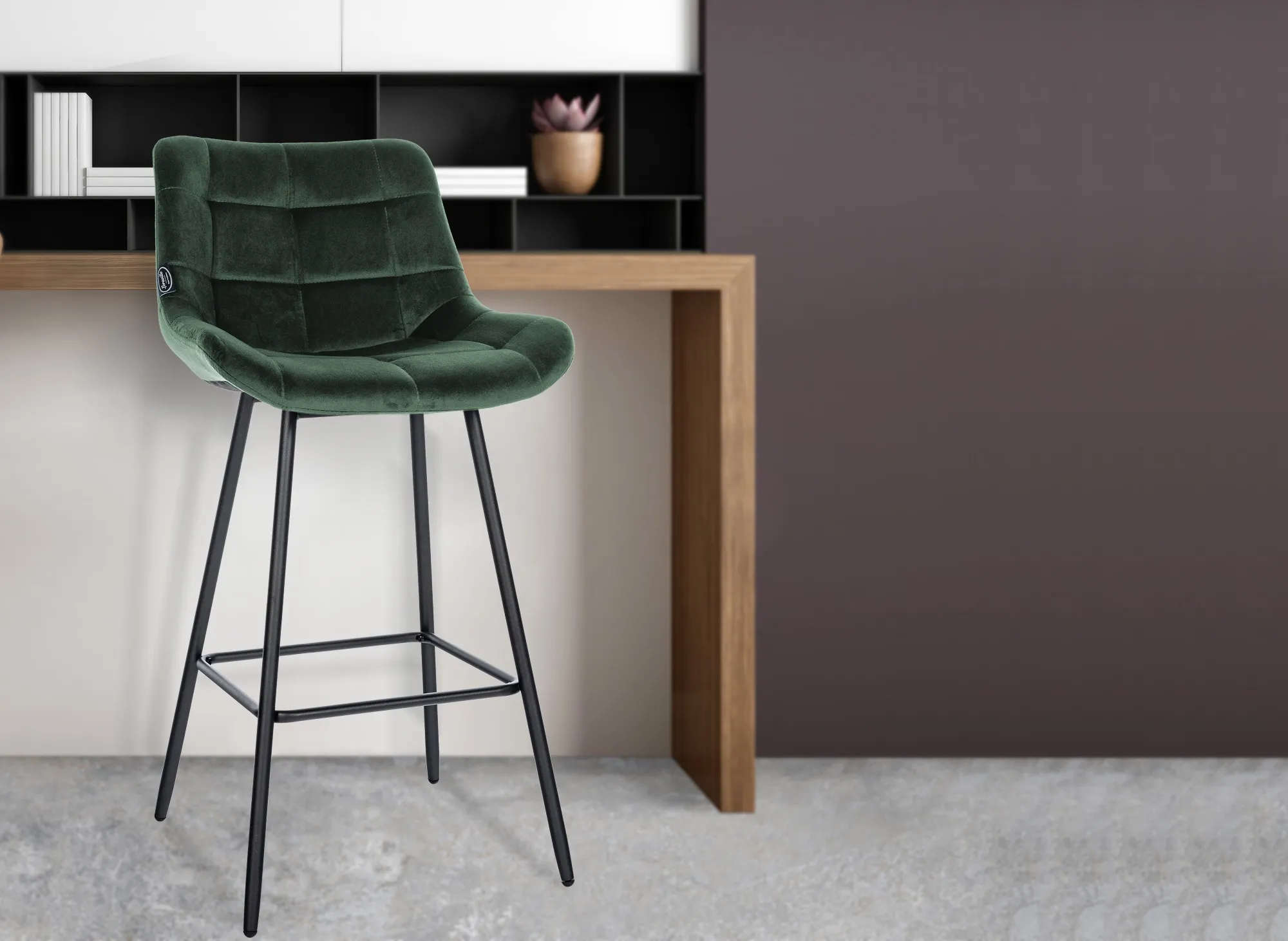 Barhocker Weston 104x49x56 cm dunkelgrün