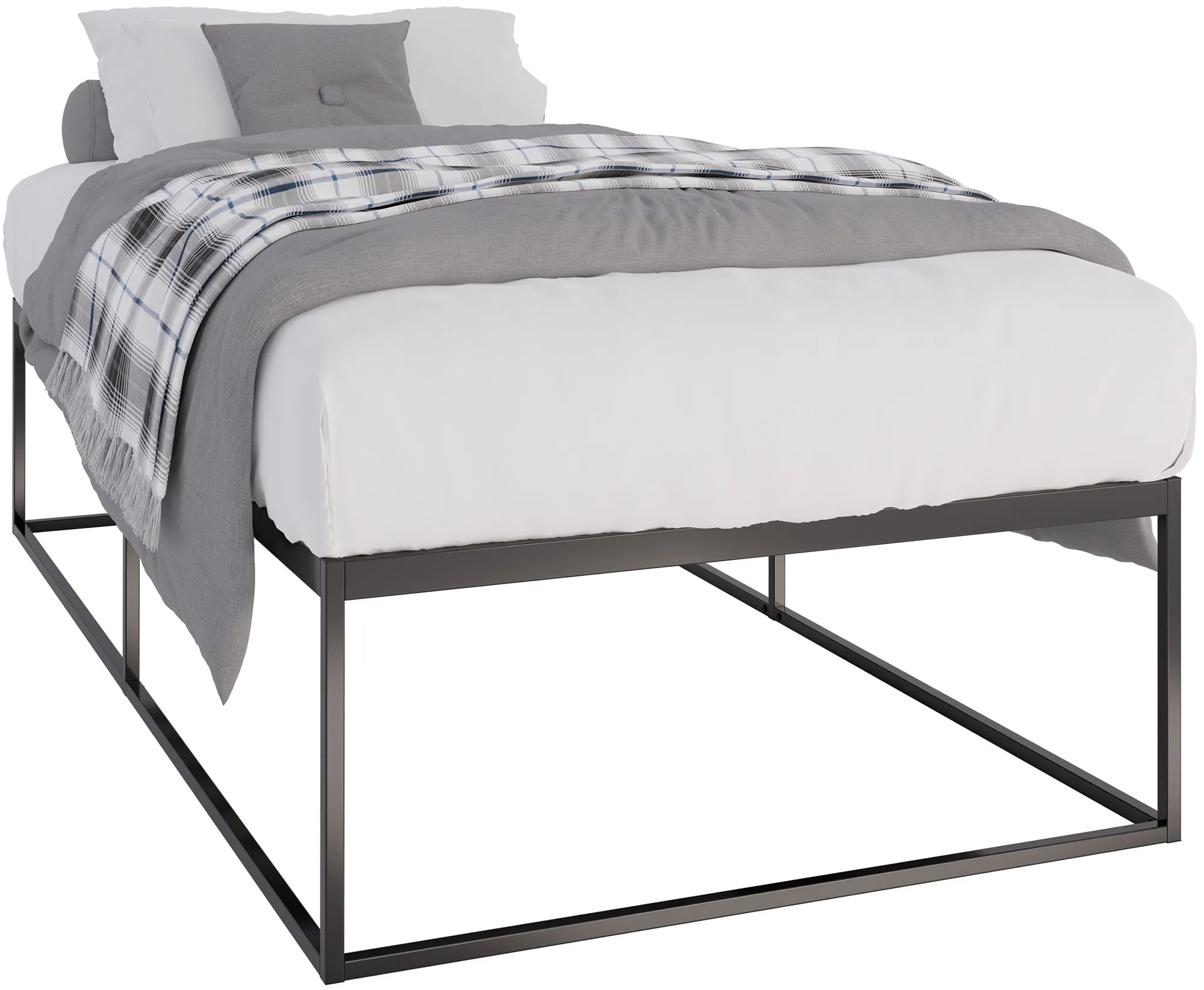 Metallbett Scala 105,5 x 205,5 x 46,5 cm schwarz