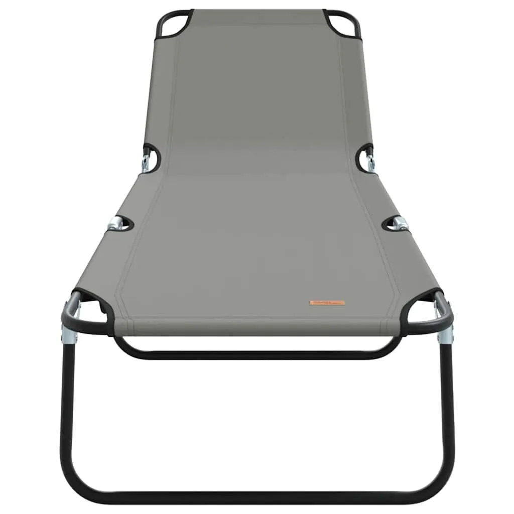 Klappbare Sonnenliege 188 x 57 x 86,5 cm Grau Polyester