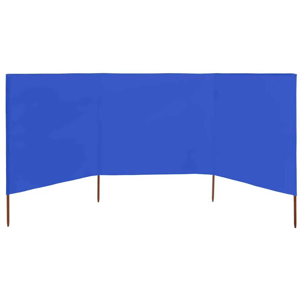 Faltbarer Windschutz 400 x 120 cm in Azurblau
