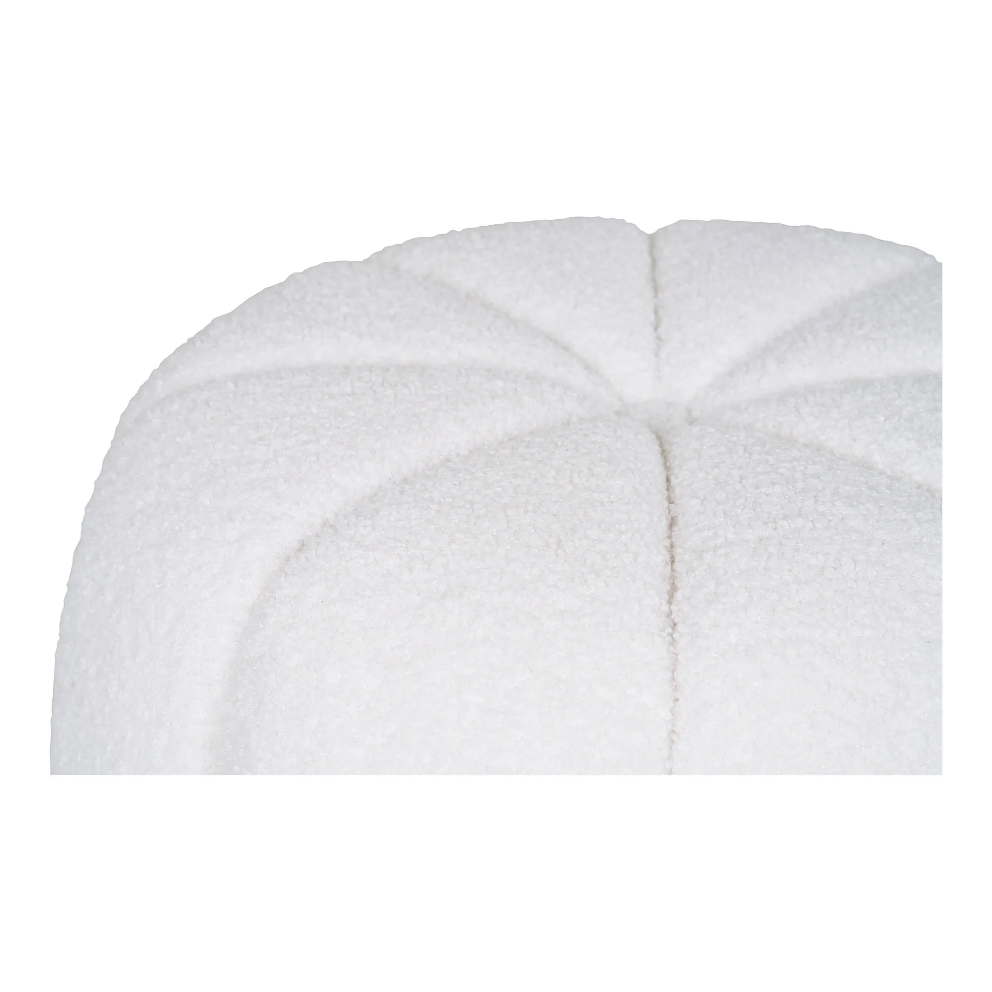 tinkaro Puffer Paisley Pouf ø48x38 cm Off-White