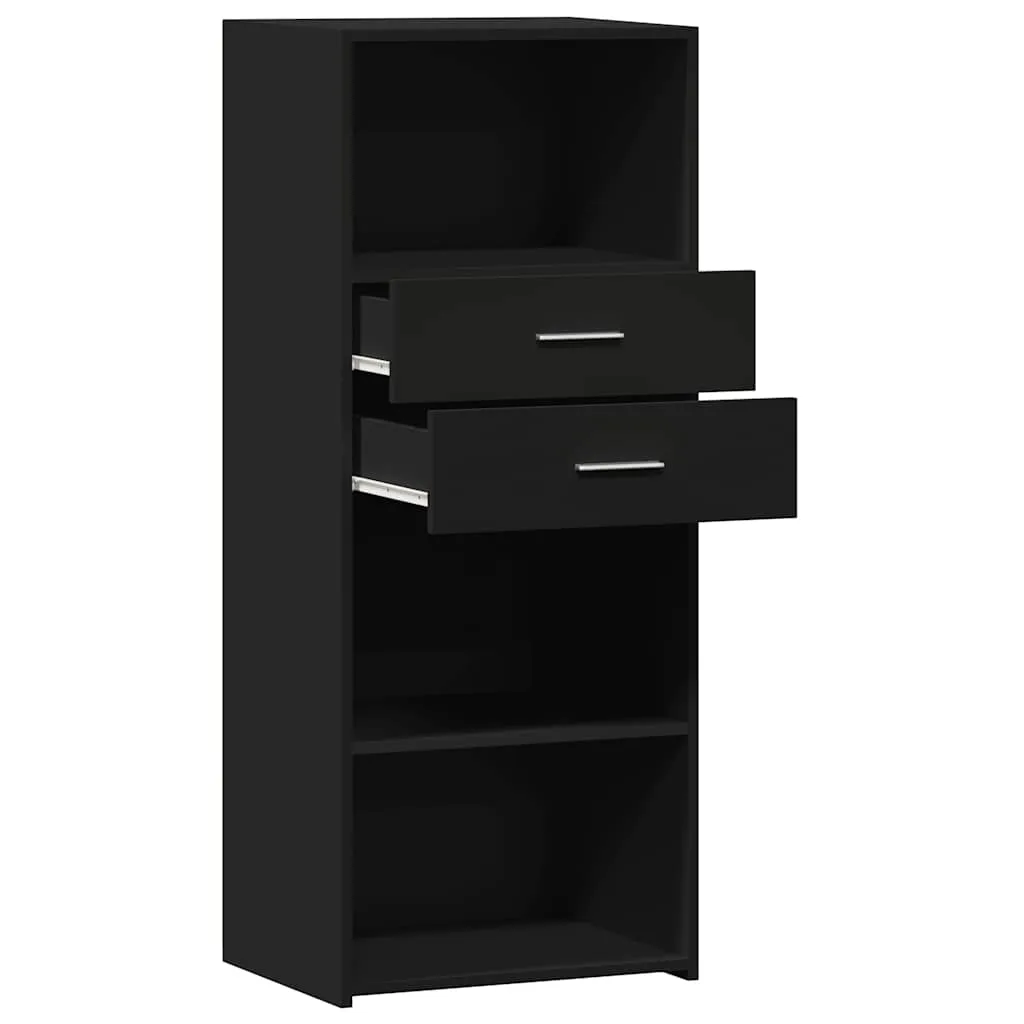 Klassisches Highboard 50 x 42,5 x 124 cm Schwarz Holzwerkstoff