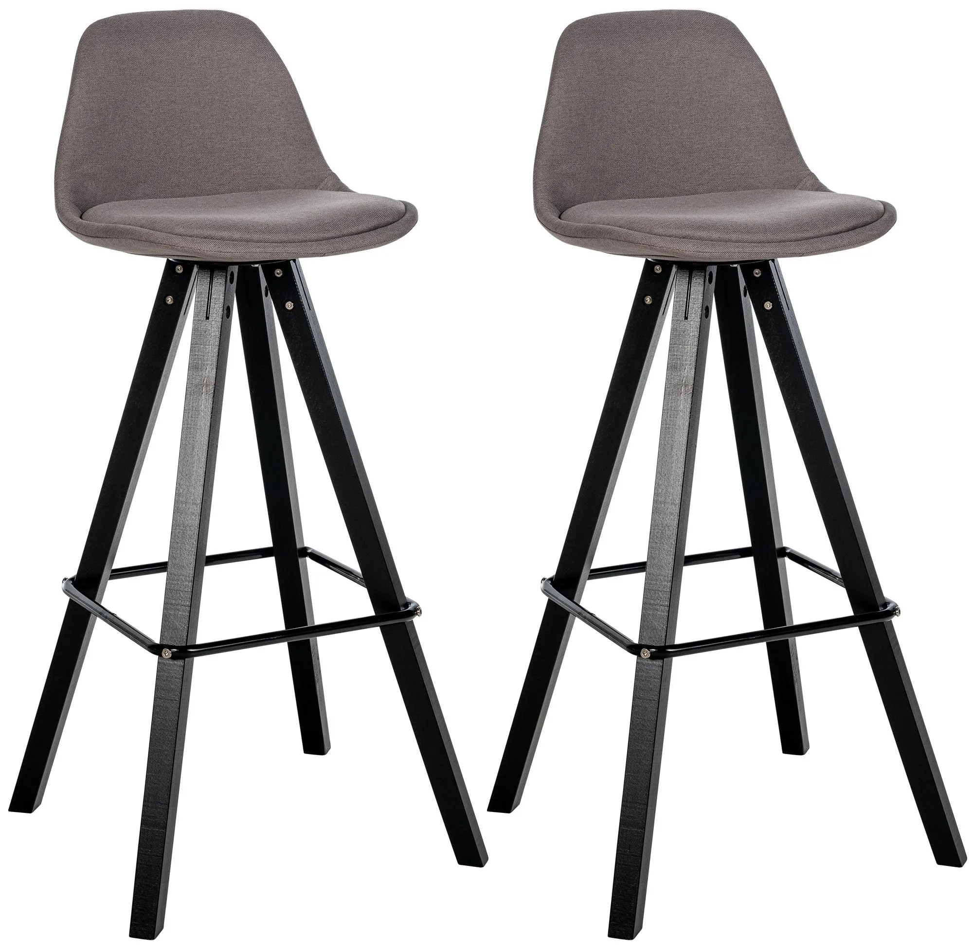 Barhocker Corbin 2er Set 99x38x44 cm taupe