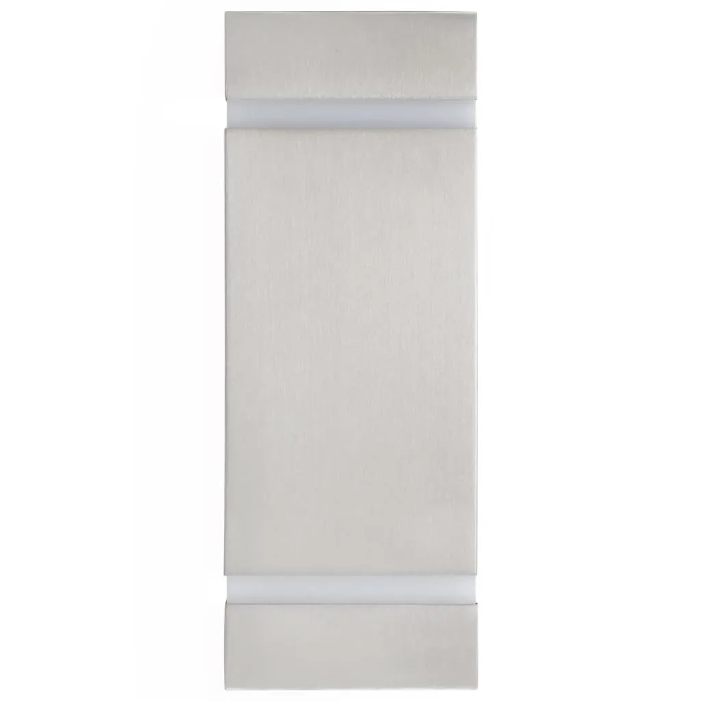 Outdoor-Wandleuchte Edelstahl 75x95x238 mm Silbern, 2er-Set