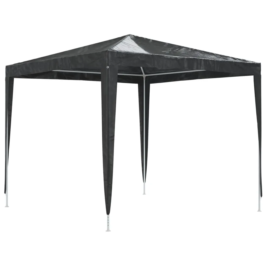 Partyzelt 2,5x2,5x2,4 m Anthrazit mit UV- und wasserbeständigem Material