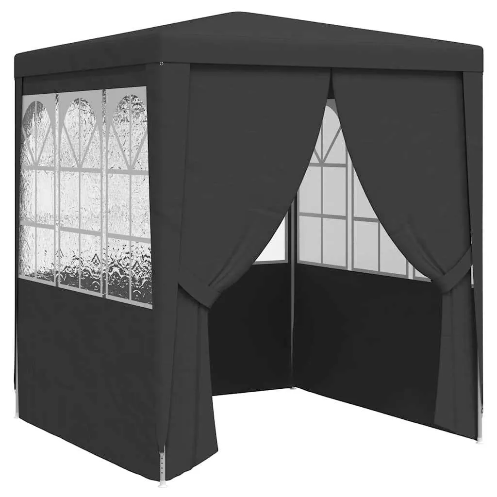 Partyzelt Anthrazit 2,5x2,5x2,4 m mit UV- und wasserbeständigem Gestell