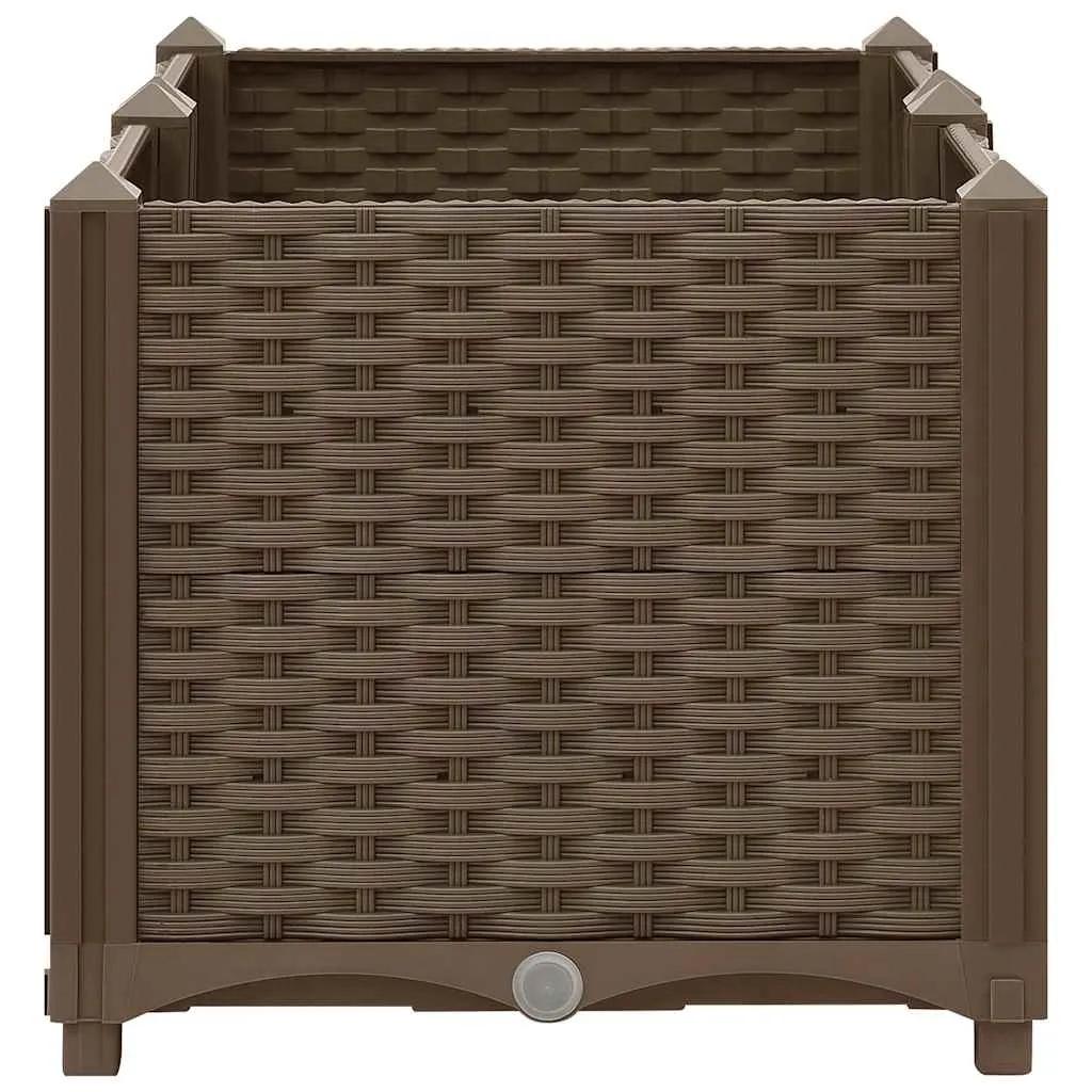 Hochbeet aus PP Braun 80 x 40 x 38 cm
