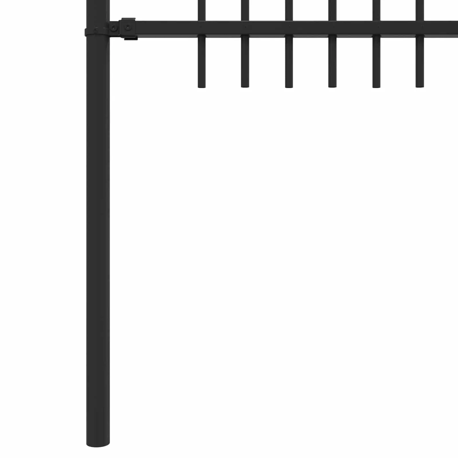 Spike-Bogen-Zaun 200 x 150 cm Schwarz Pulverbeschichteter Stahl