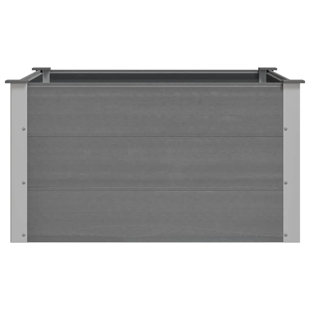 Garten-Hochbeet WPC 100 x 100 x 54 cm Grau