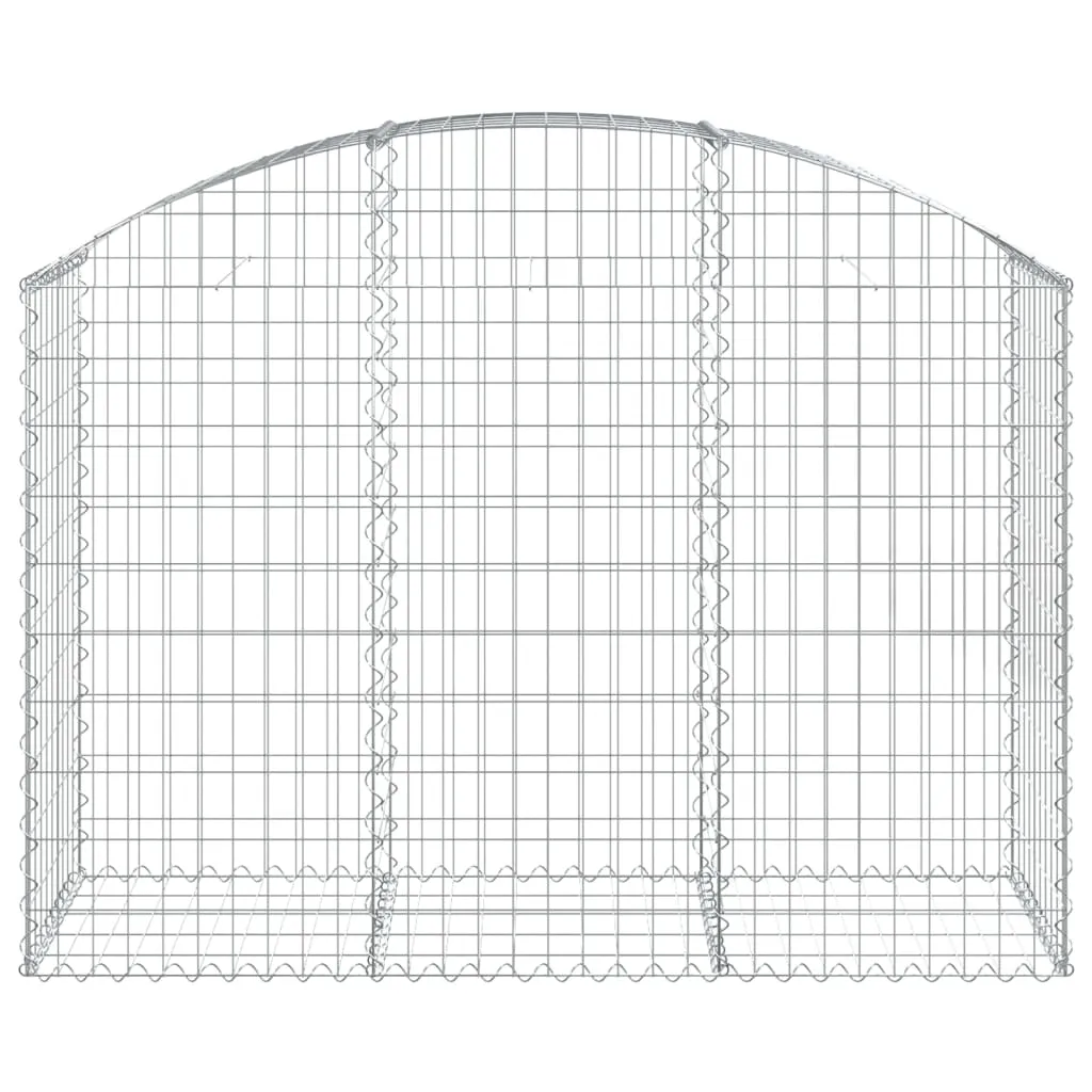 Gabionenkorb Silber 150 x 50 x 100/120 cm - Dekorative Gartenbarriere