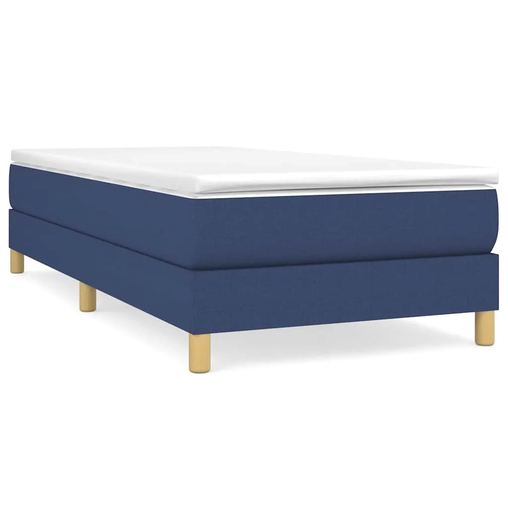Boxspringbett mit Taschenfederkernmatratze, 203x80 cm, Blau