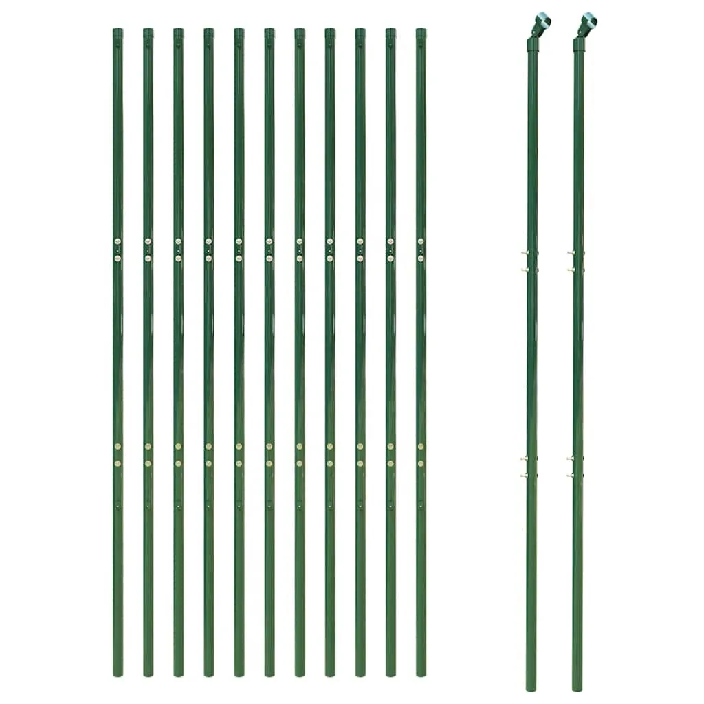 Grüner Maschendrahtzaun 2 x 25 m mit PVC-beschichtetem verzinktem Stahl