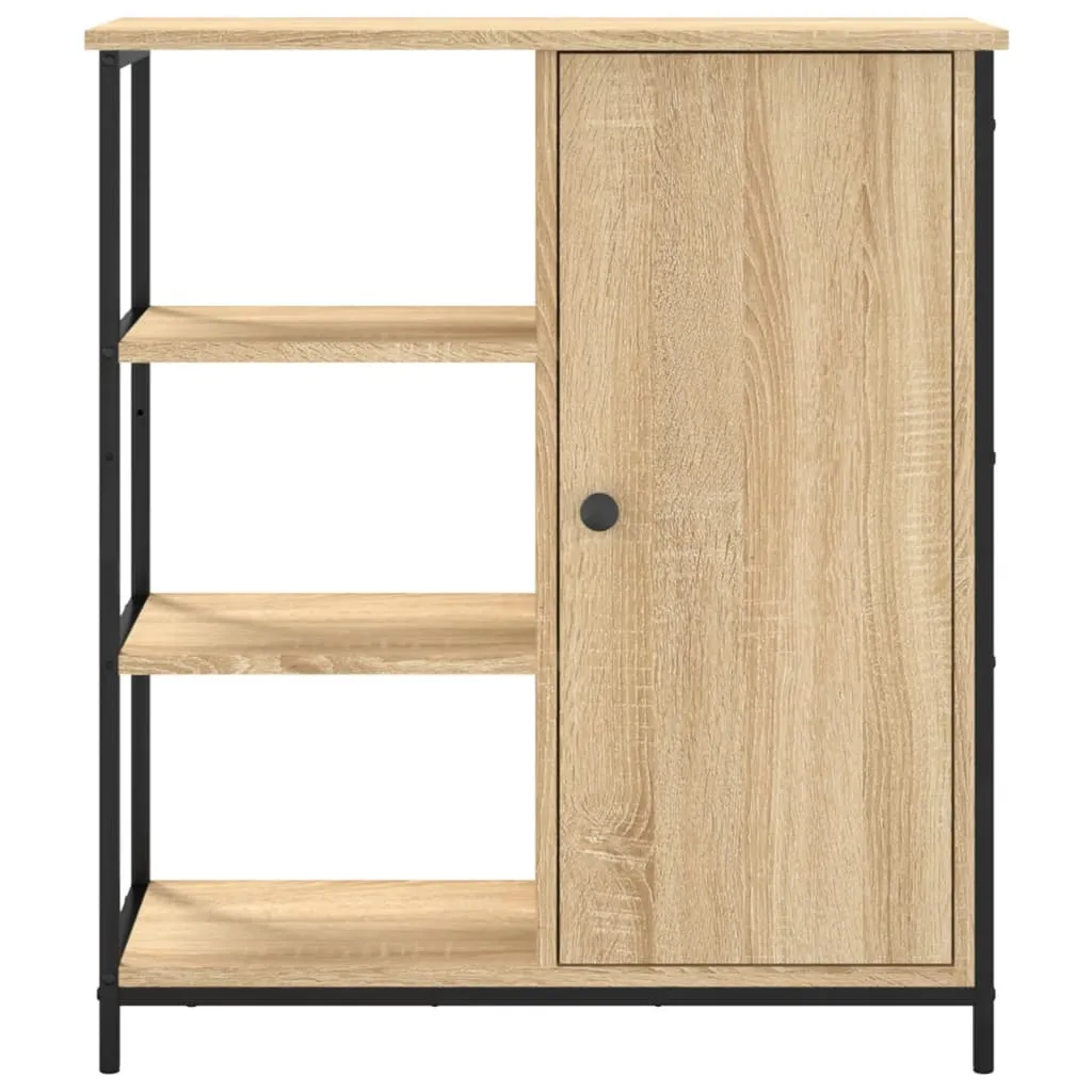 Sideboard Sonoma-Eiche 70 x 30 x 80 cm aus Holzwerkstoff und Stahl