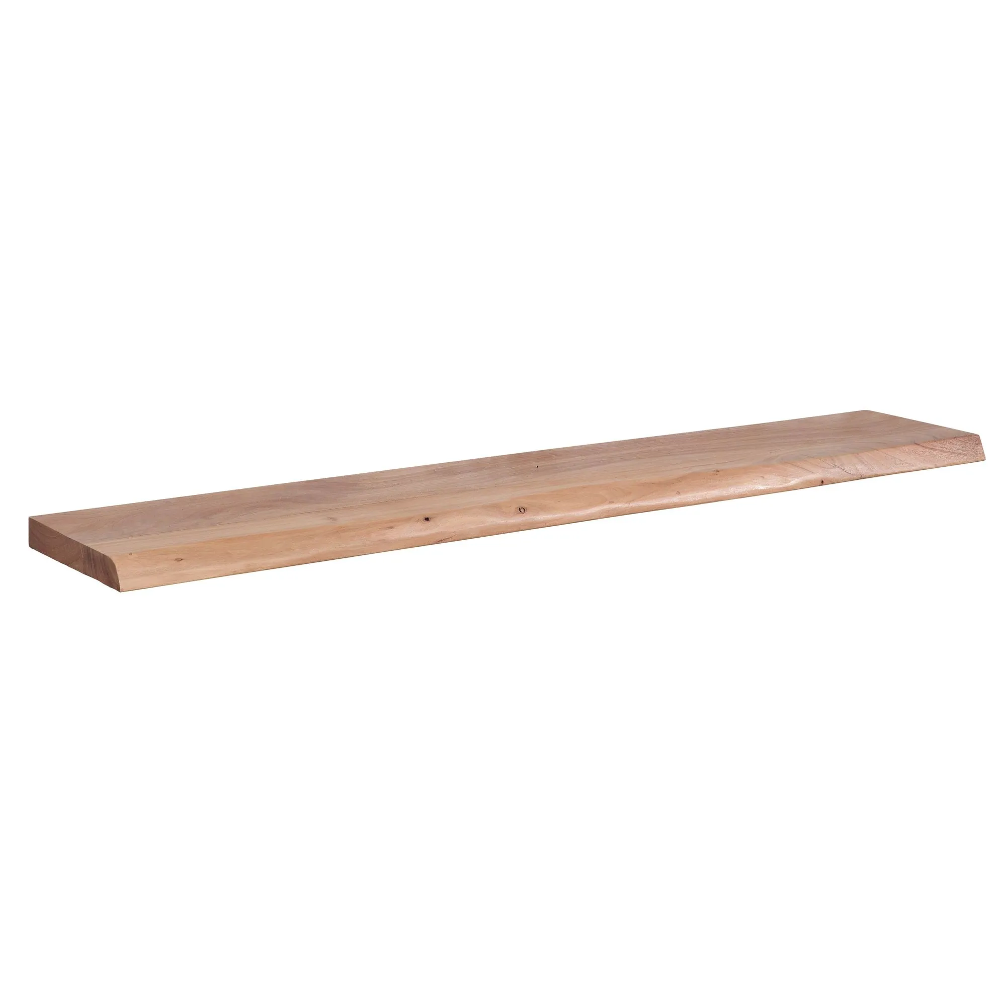 Wohnling Wandregal mit Baumkante Akazie Massivholz 140 cm Wohnling Wandregal mit Baumkante Akazie Massivholz 140 cm