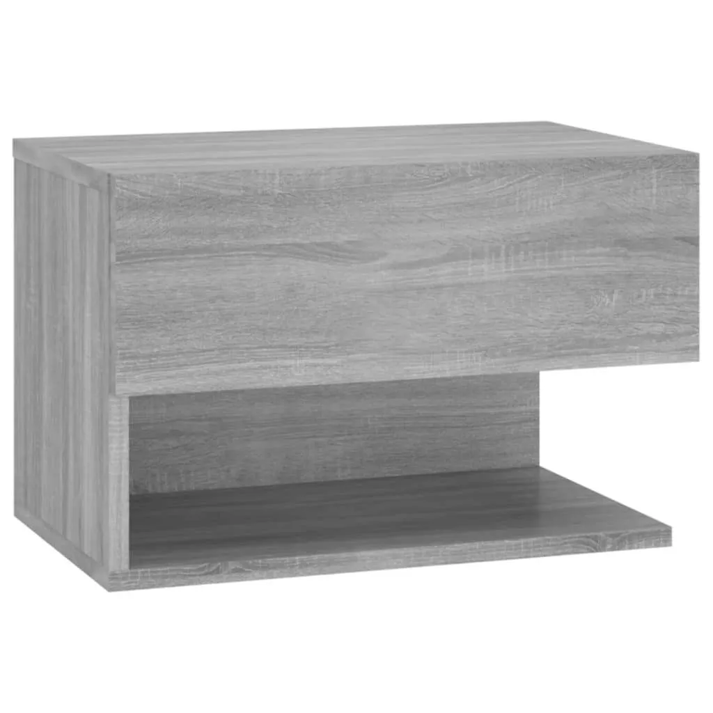 Wand-Nachttisch 46 x 29,5 x 30 cm Grau Sonoma Holzwerkstoff