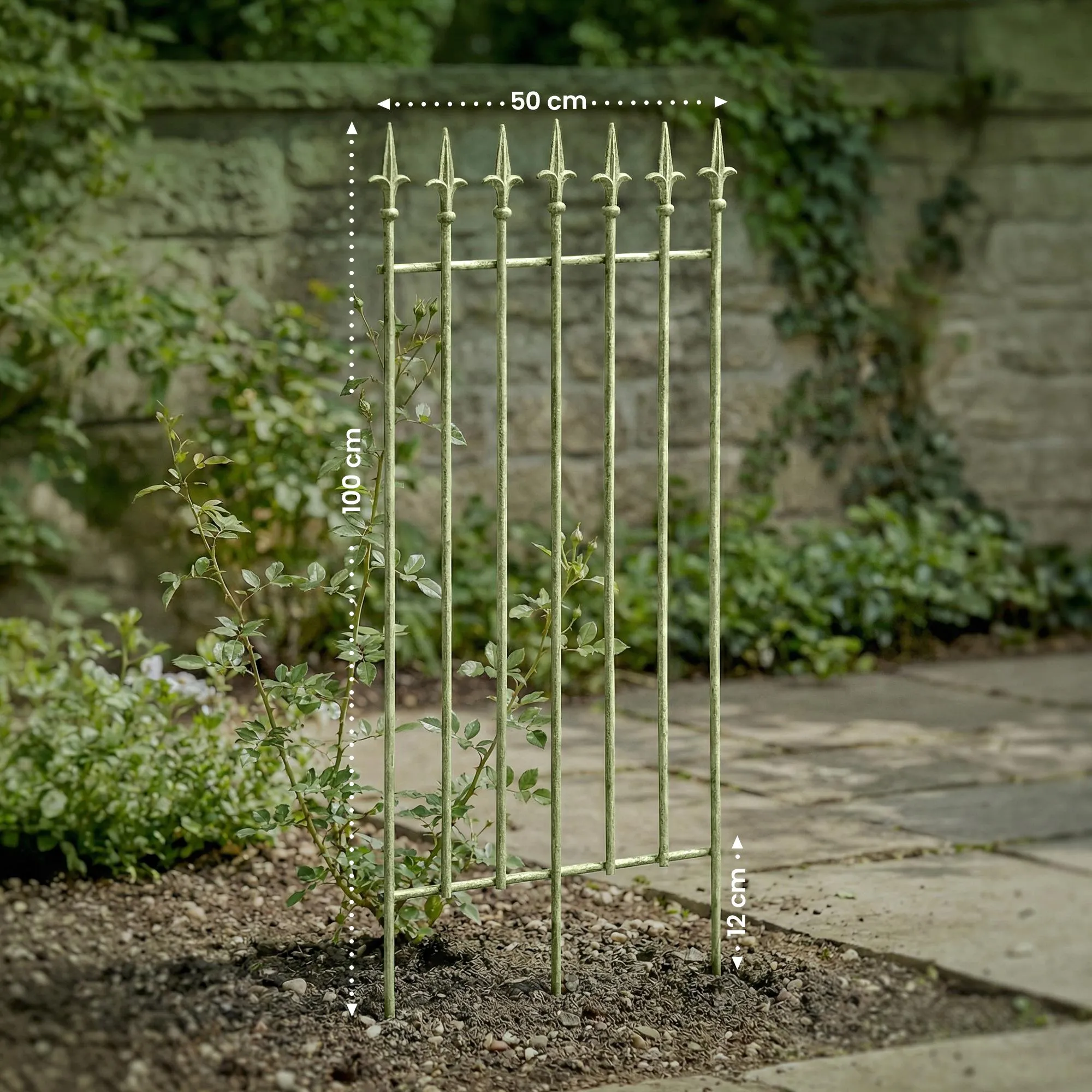 Rankgitter Elisa 100x50 cm antik-grün