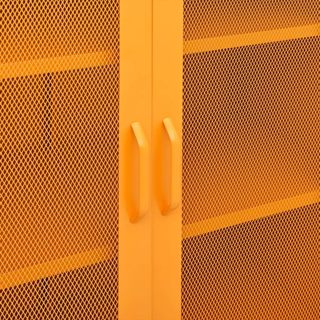 Beistellschrank Stahl Senfgelb 80 x 35 x 101,5 cm