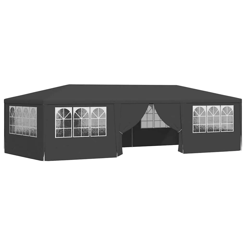 Partyzelt 4 x 9 x 2,75 m Anthrazit mit UV- und wasserbeständigem Material