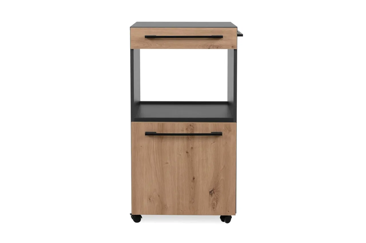 finori Rollcontainer Palma 50x95,5 cm Anthrazit / Artisan Oak Schubladenschrank