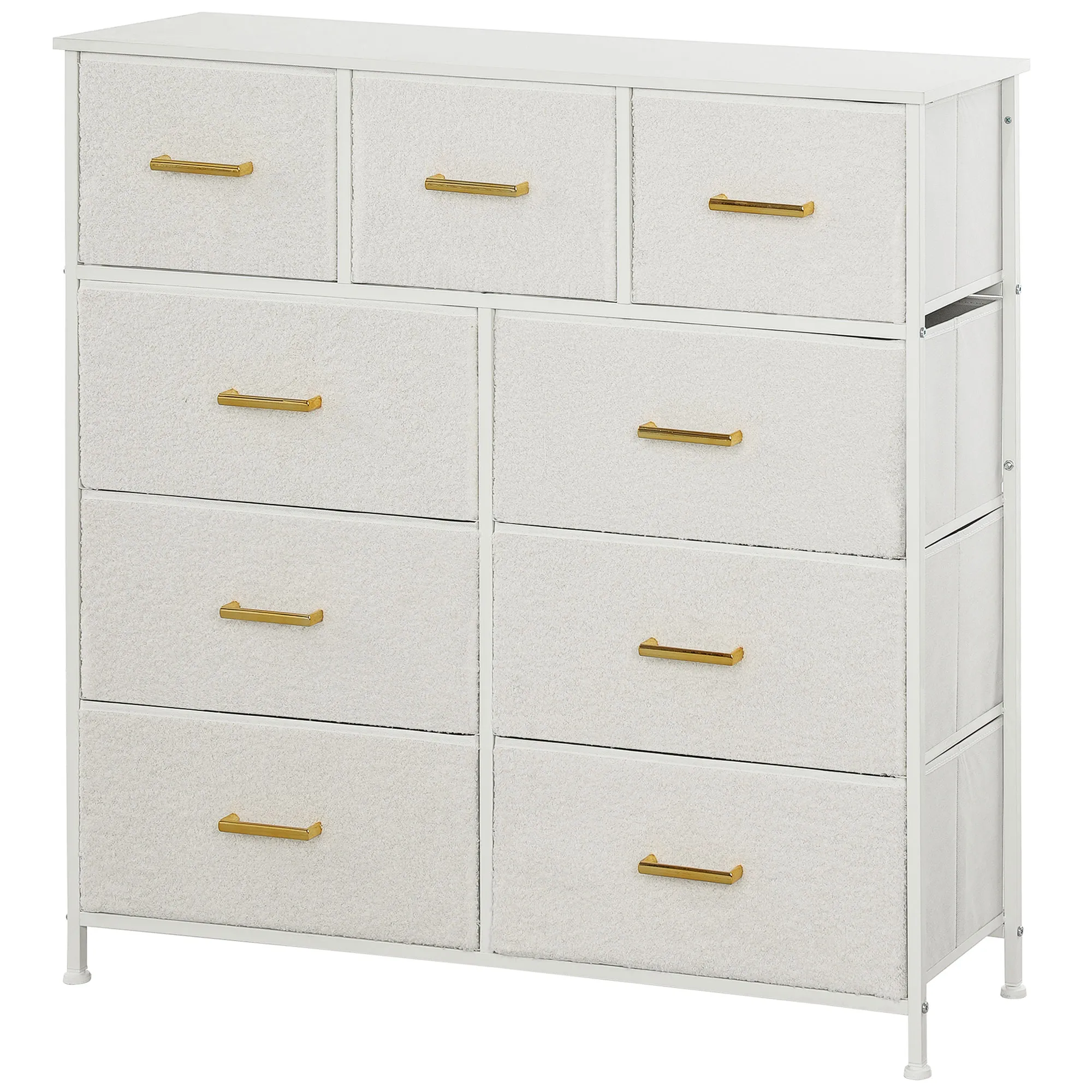 Wohnzimmer-Kommode 100B x 30T x 99H cm in Cremeweiß