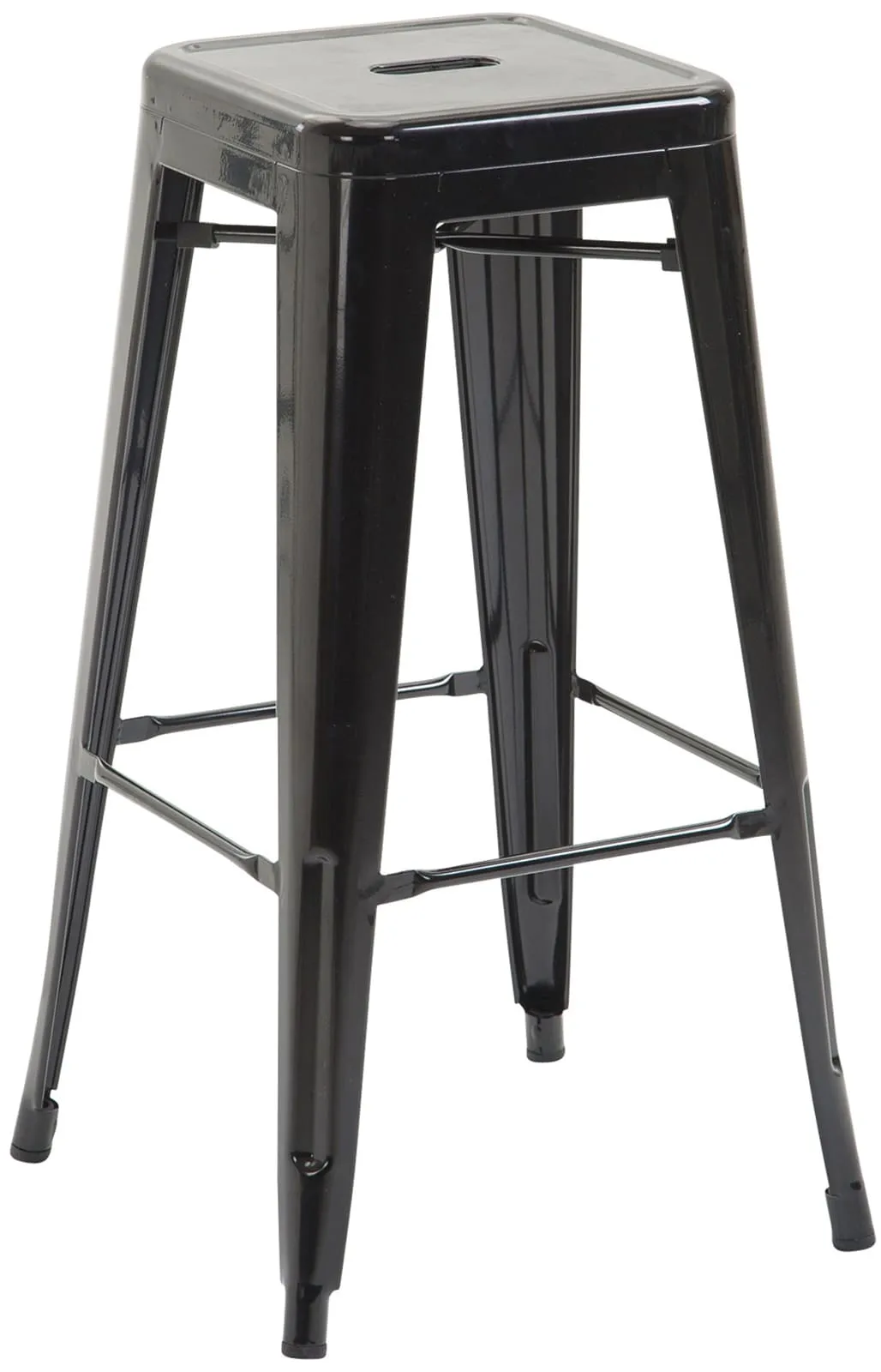 Barhocker Joshua V2 2er Set 76x43x43 cm schwarz