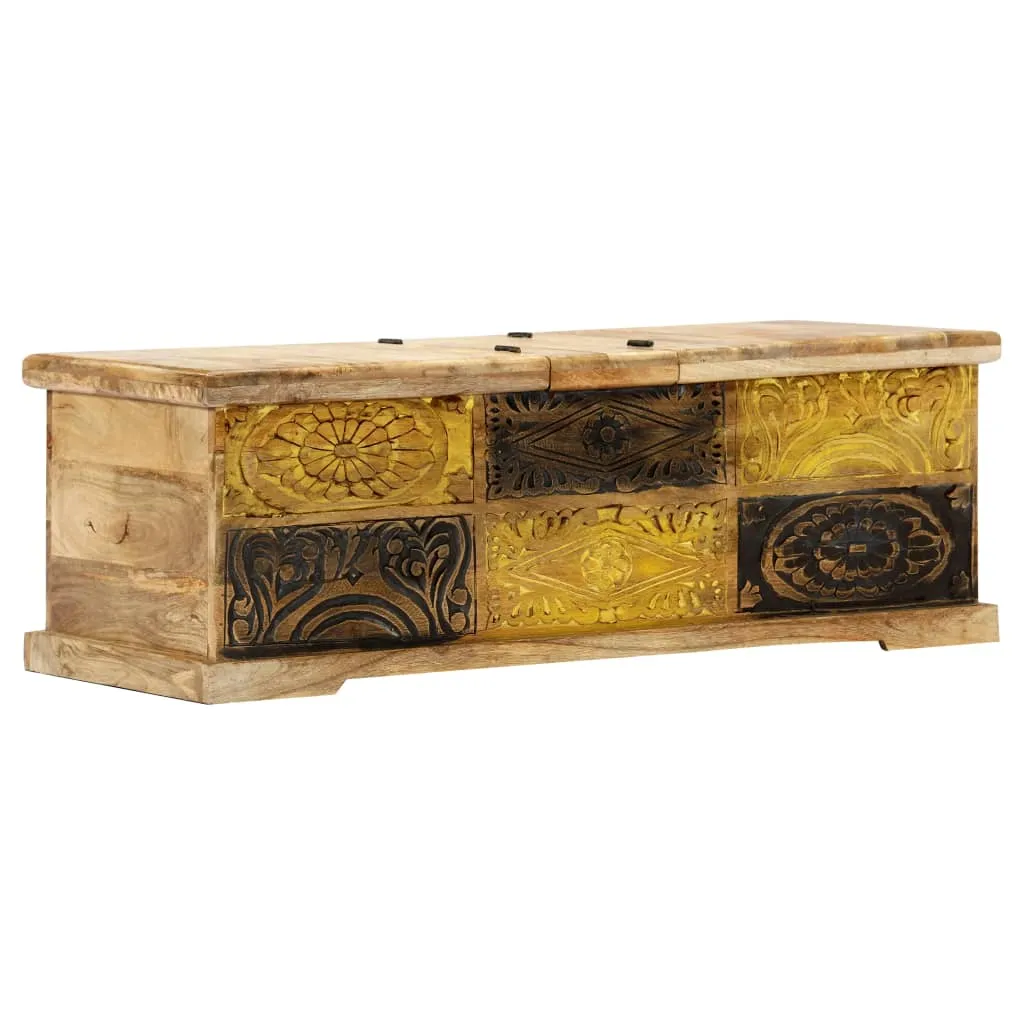 Rustikaler Couchtisch aus Vollholz 100 x 50 x 35 cm
